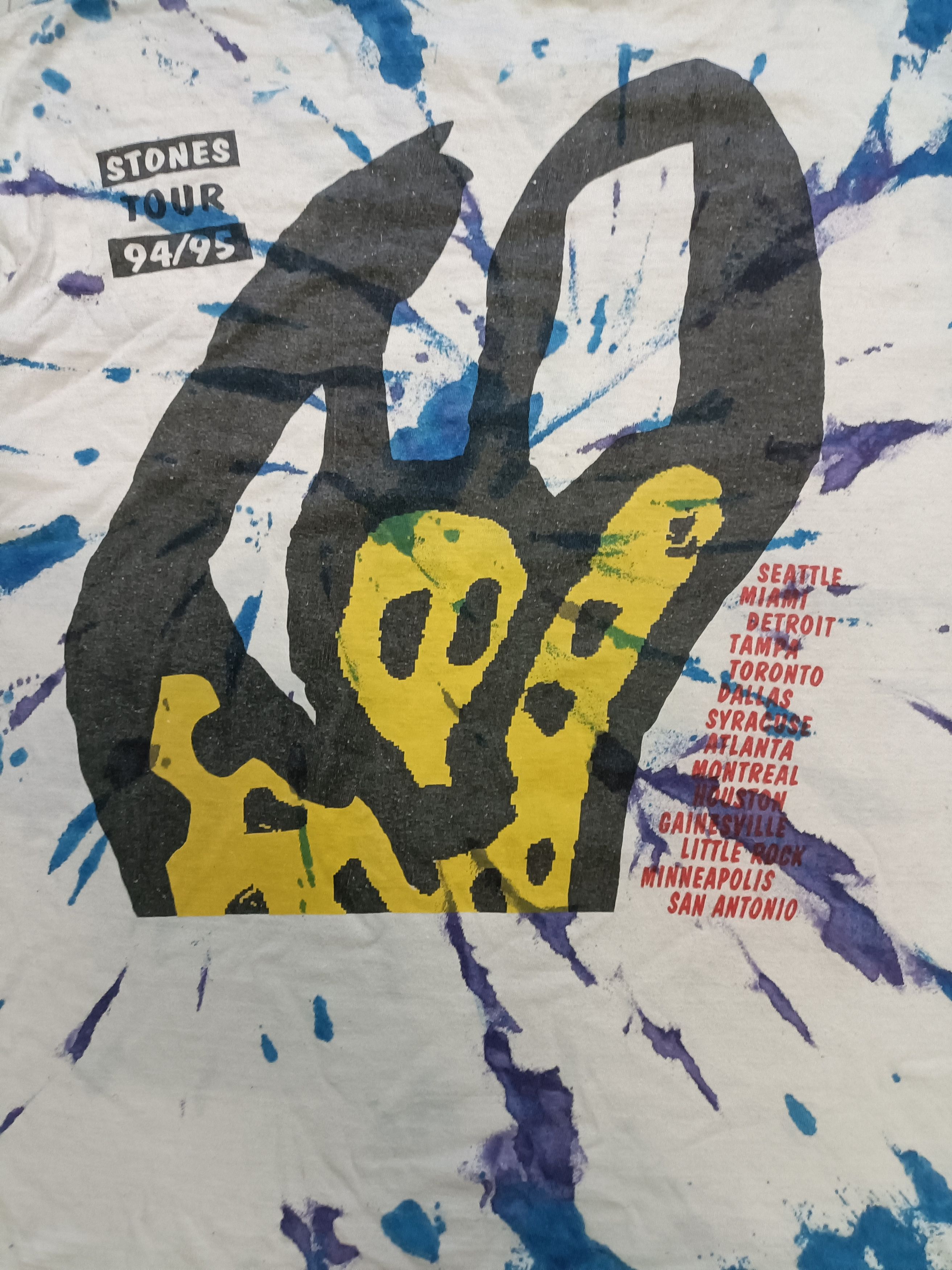 The Rolling Stones Vtg Rare 90s The Rolling Stones Voodoo Lounge tour Tye Dye Size US XL / EU 56 / 4 - 4 Thumbnail