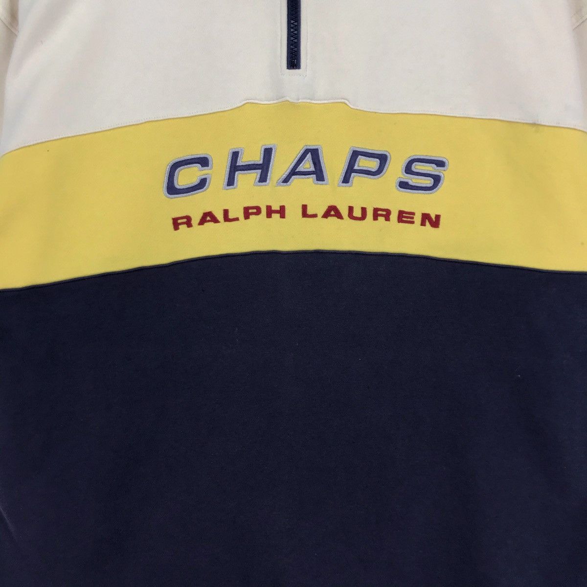 Chaps Ralph Lauren × Ralph Lauren Vintage Chaps Ralph Lauren Sweatshirt Half zip Size US L / EU 52-54 / 3 - 4 Thumbnail