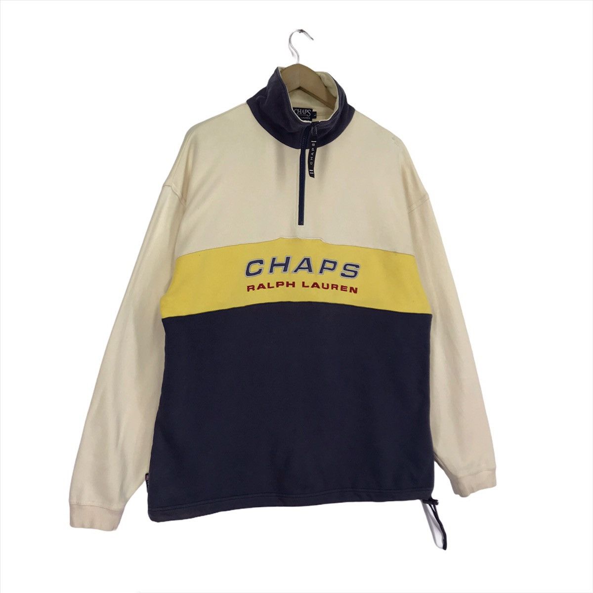 Chaps Ralph Lauren × Ralph Lauren Vintage Chaps Ralph Lauren Sweatshirt Half zip Size US L / EU 52-54 / 3 - 3 Thumbnail