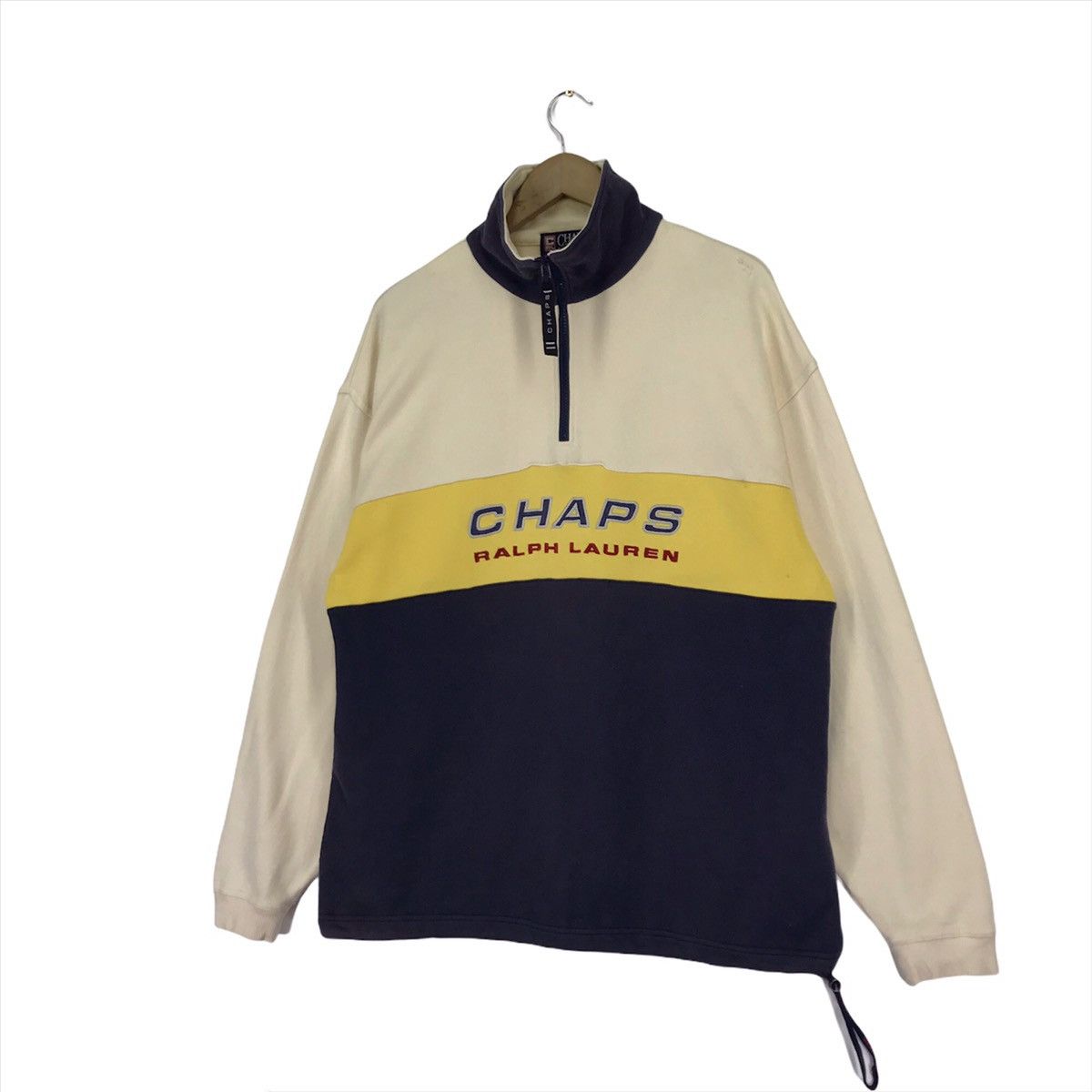 Chaps Ralph Lauren × Ralph Lauren Vintage Chaps Ralph Lauren Sweatshirt Half zip Size US L / EU 52-54 / 3 - 2 Thumbnail