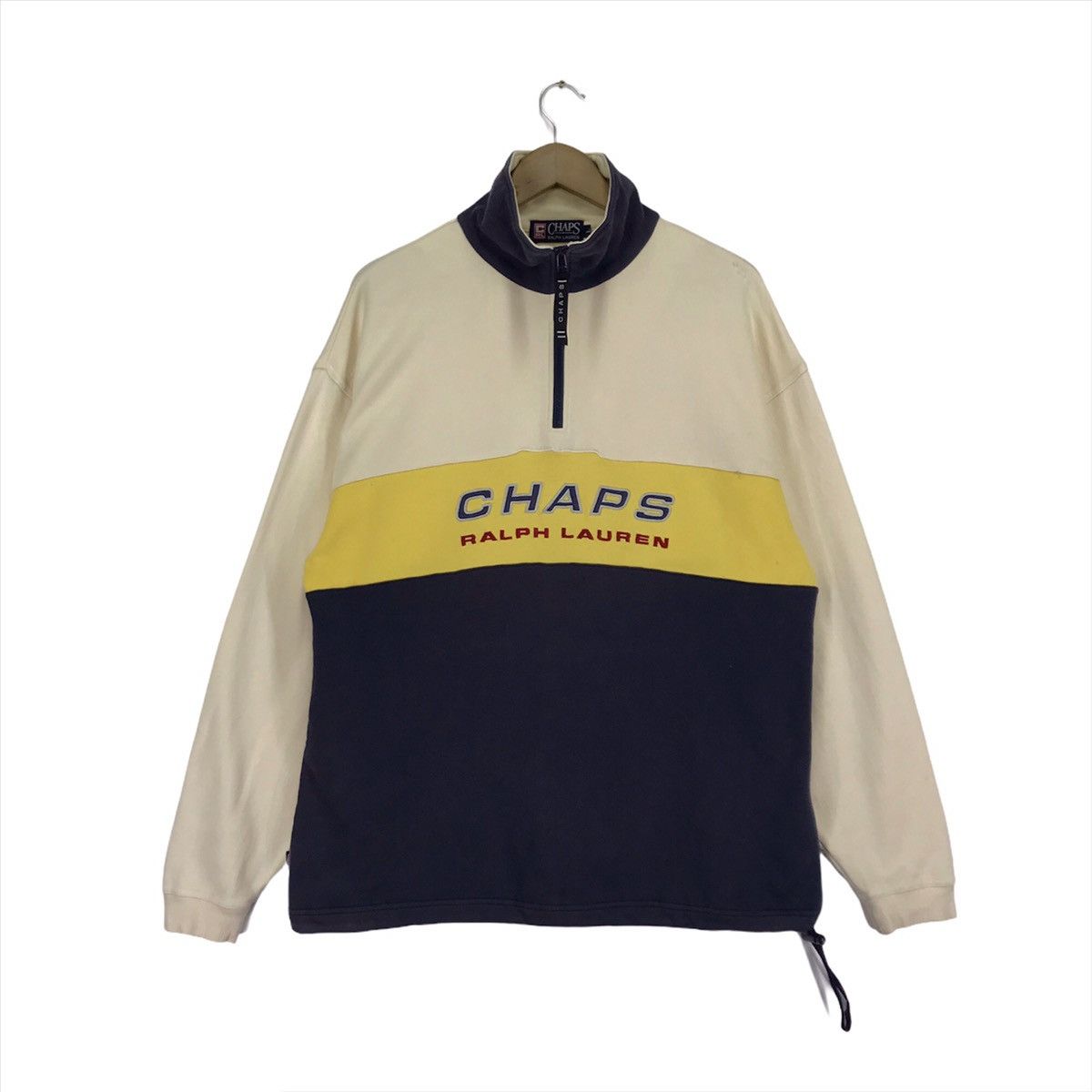 Chaps Ralph Lauren × Ralph Lauren Vintage Chaps Ralph Lauren Sweatshirt Half zip Size US L / EU 52-54 / 3 - 1 Thumbnail