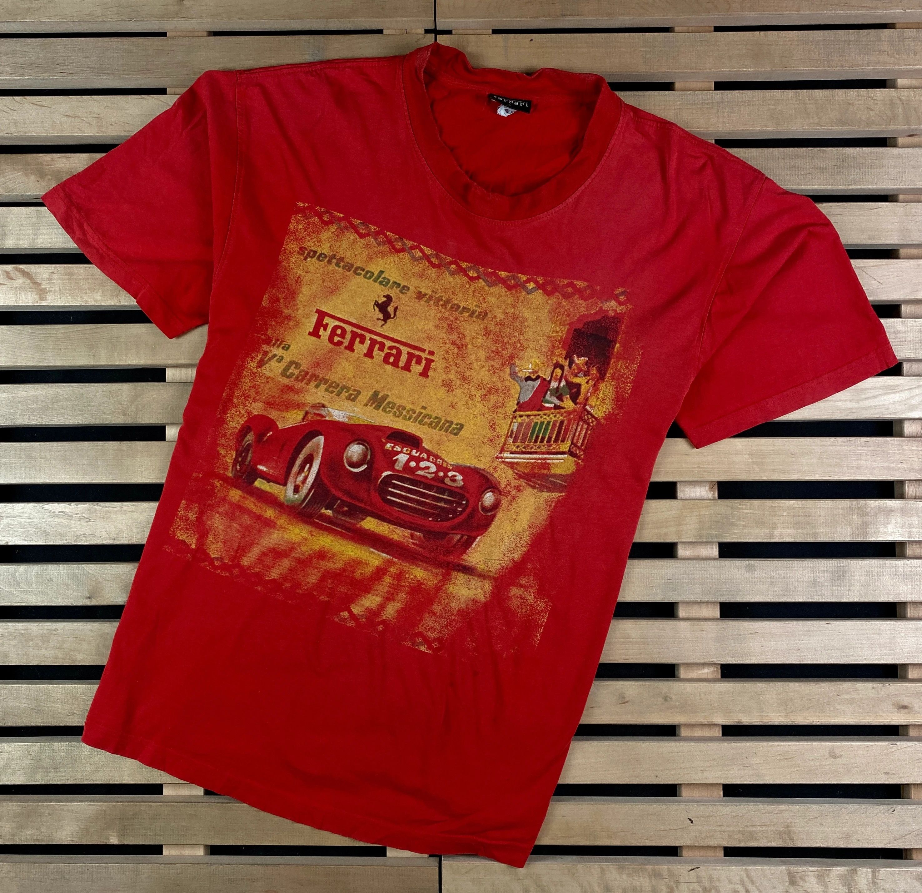 Ferrari Mens Vintage T Shirt Ferrari Carera Size M Size US M / EU 48-50 / 2 - 1 Thumbnail