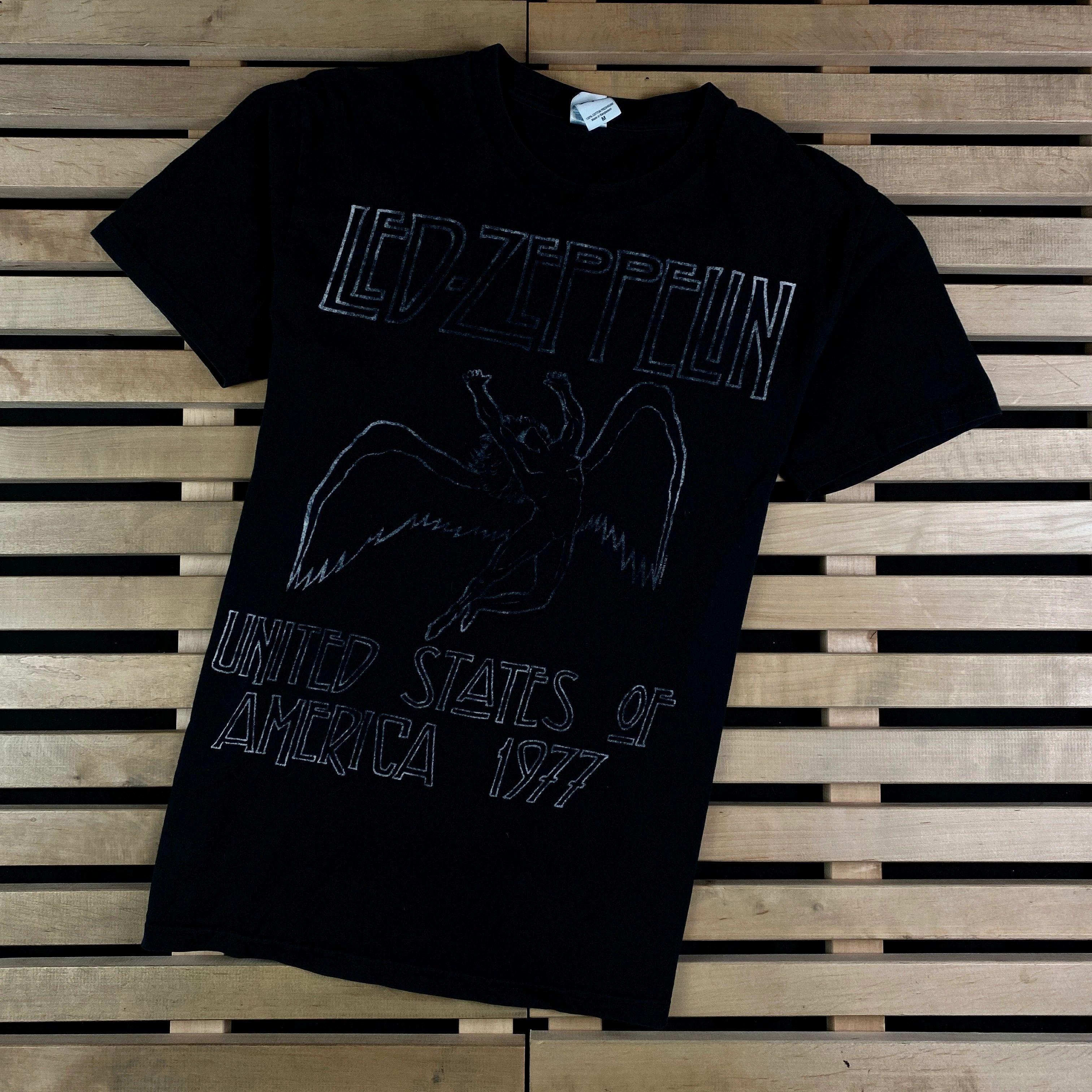 Band Tees × Led Zeppelin × Vintage Mens Vintage T Shirt Led Zeppelin Size M Size US M / EU 48-50 / 2 - 1 Thumbnail