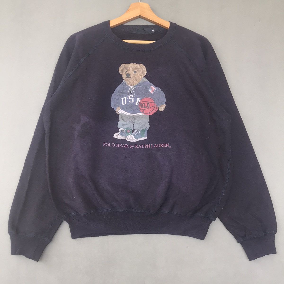 Polo Ralph Lauren × Vintage Vintage Polo Bear Ralph Lauren Big Logo Sweatshirt Size US M / EU 48-50 / 2 - 1 Thumbnail