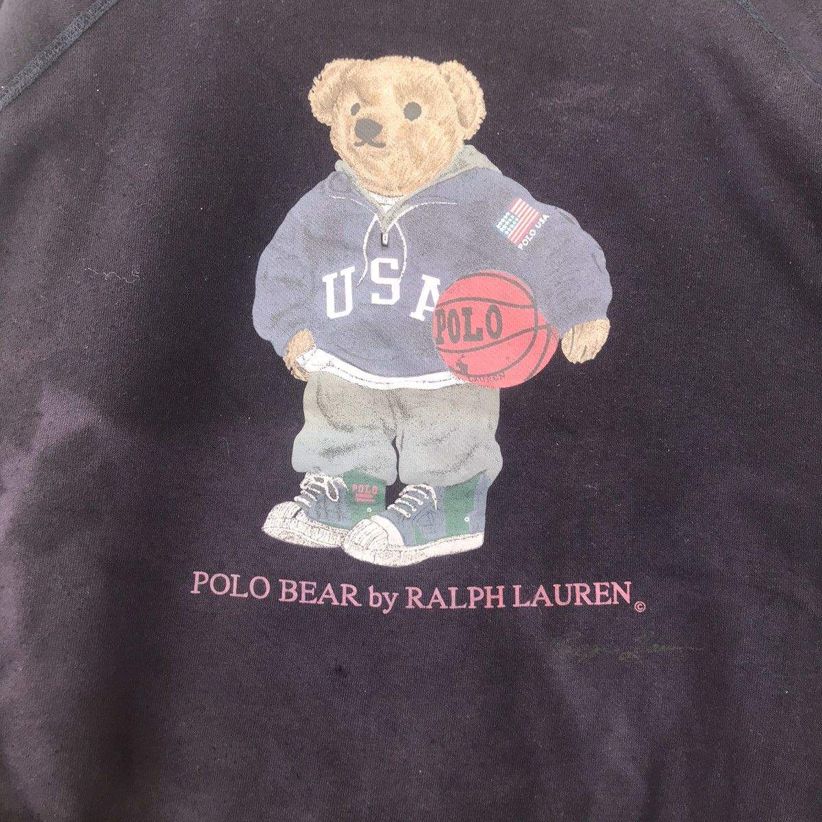 Polo Ralph Lauren × Vintage Vintage Polo Bear Ralph Lauren Big Logo Sweatshirt Size US M / EU 48-50 / 2 - 2 Thumbnail