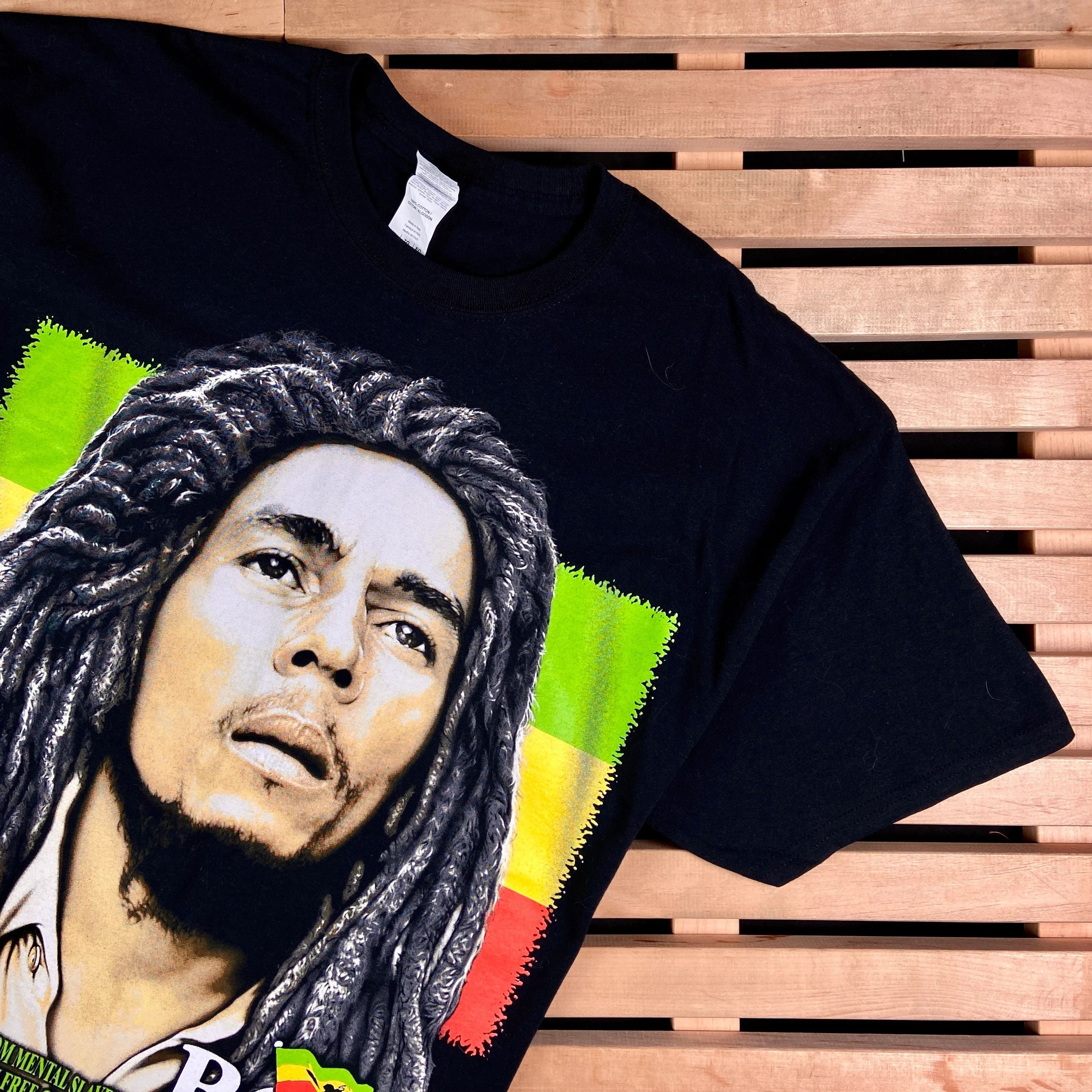 Band Tees × Bob Marley × Vintage Mens Vintage Bob Marley T Shirt Size XL Size US XL / EU 56 / 4 - 2 Thumbnail