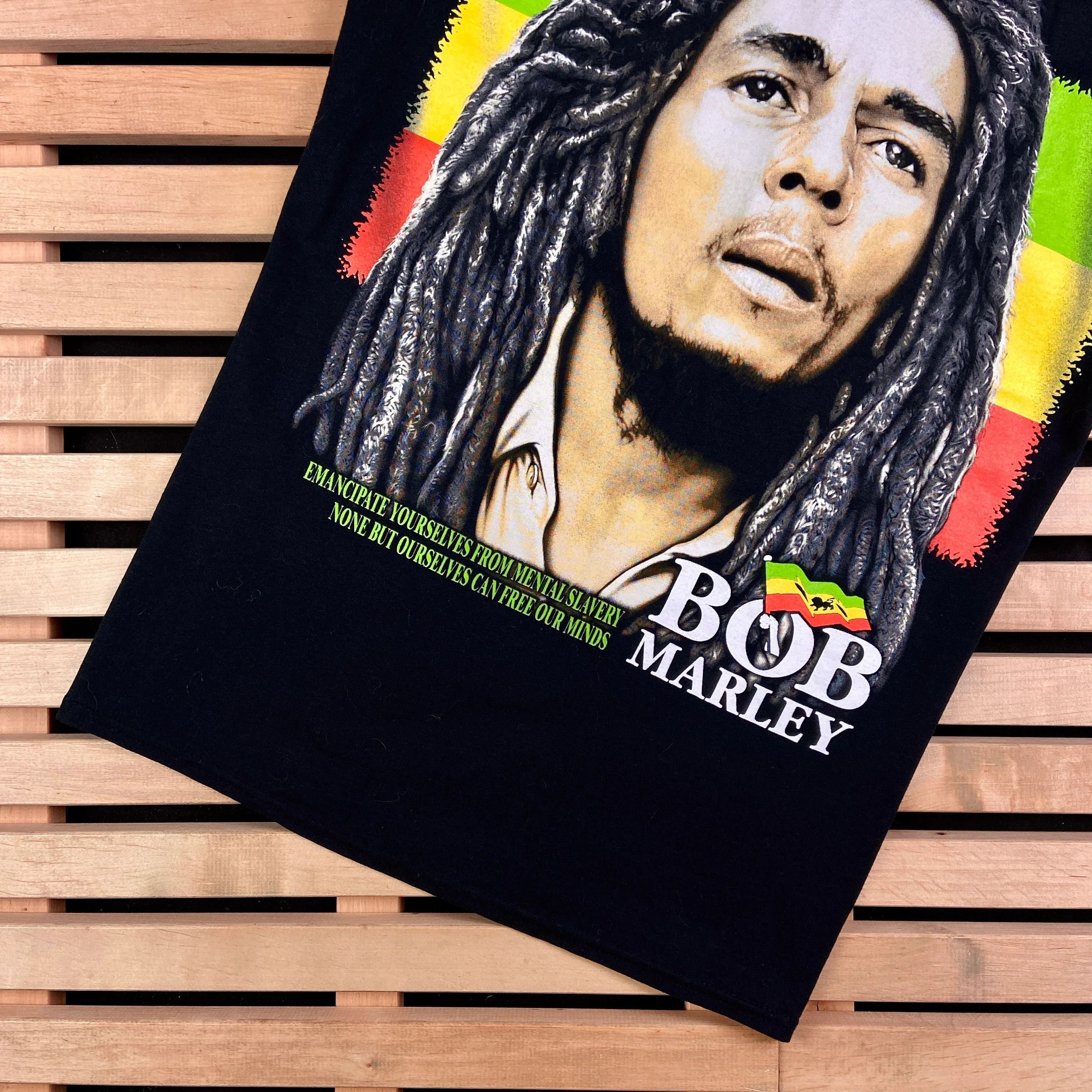 Band Tees × Bob Marley × Vintage Mens Vintage Bob Marley T Shirt Size XL Size US XL / EU 56 / 4 - 3 Thumbnail