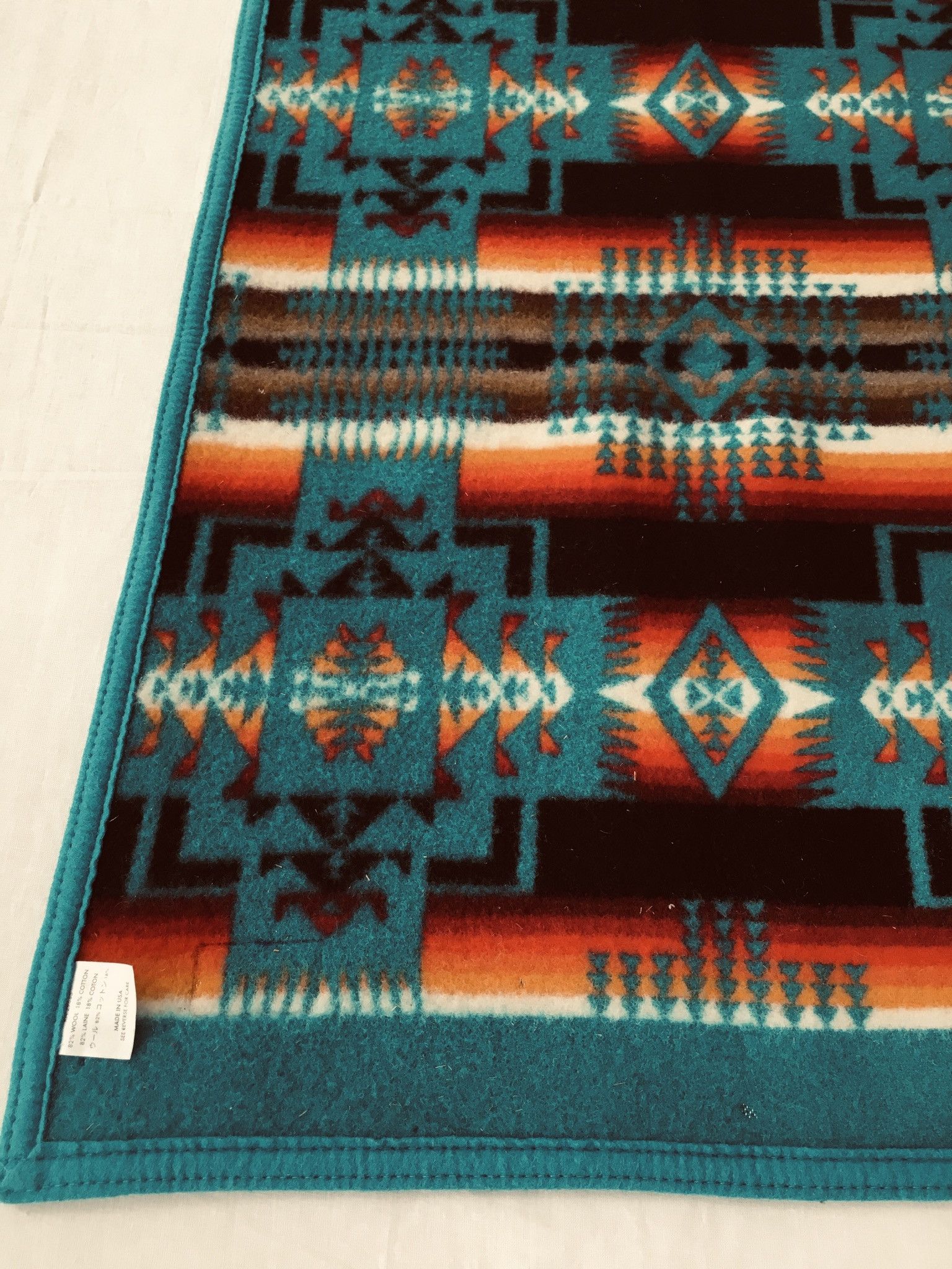 Pendleton Beaver State PENDLETON Wool Blanket 33”x43” Navajo Motif Size ONE SIZE - 13 Thumbnail