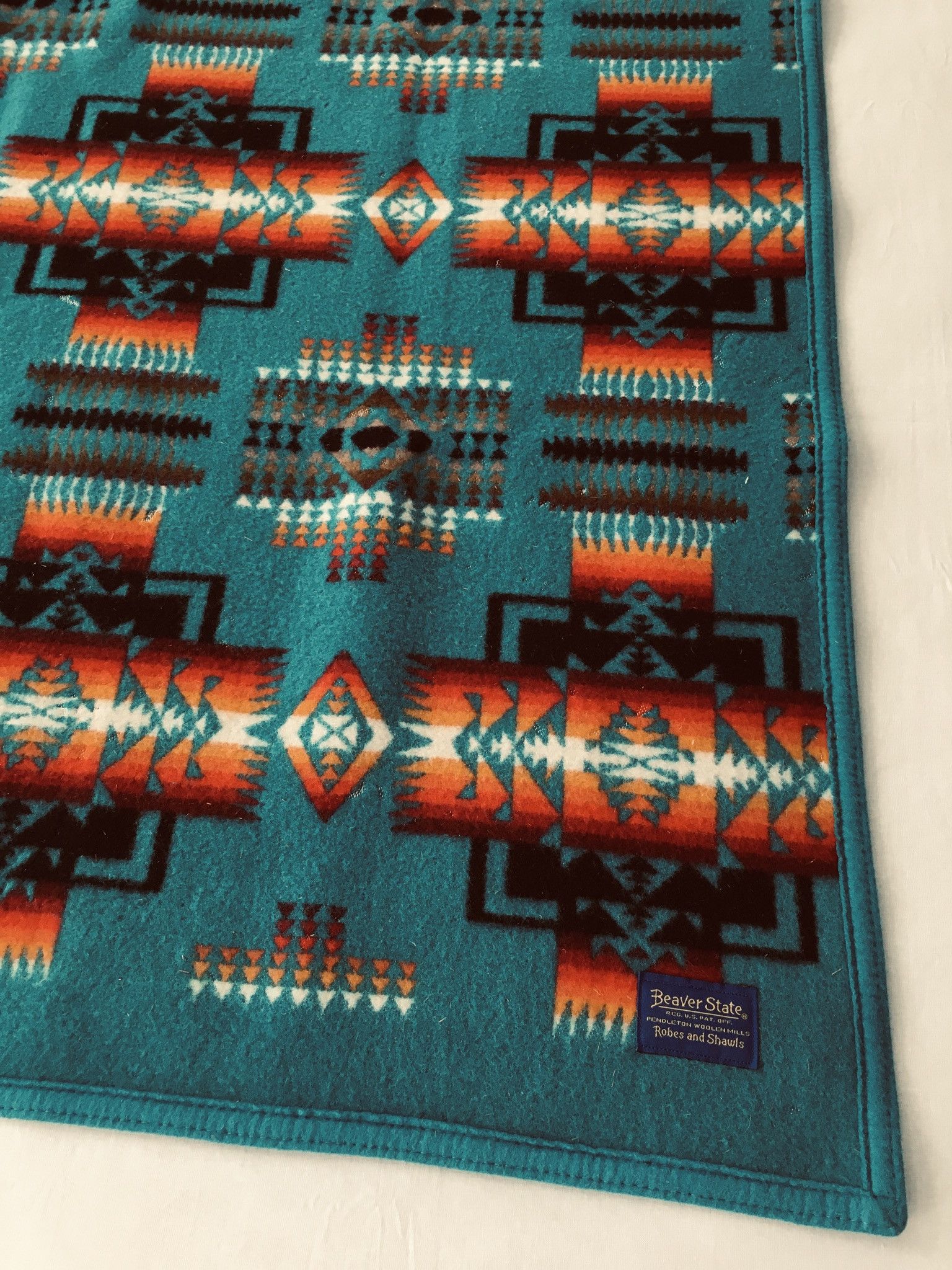 Pendleton Beaver State PENDLETON Wool Blanket 33”x43” Navajo Motif Size ONE SIZE - 6 Thumbnail