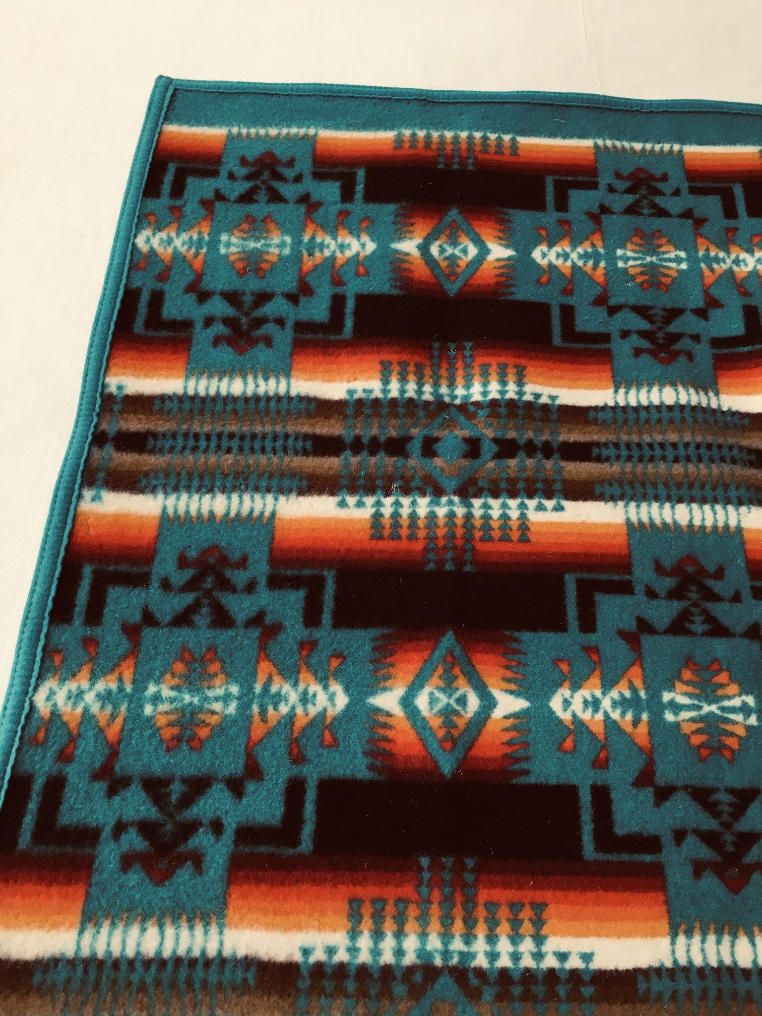 Pendleton Beaver State PENDLETON Wool Blanket 33”x43” Navajo Motif Size ONE SIZE - 12 Thumbnail