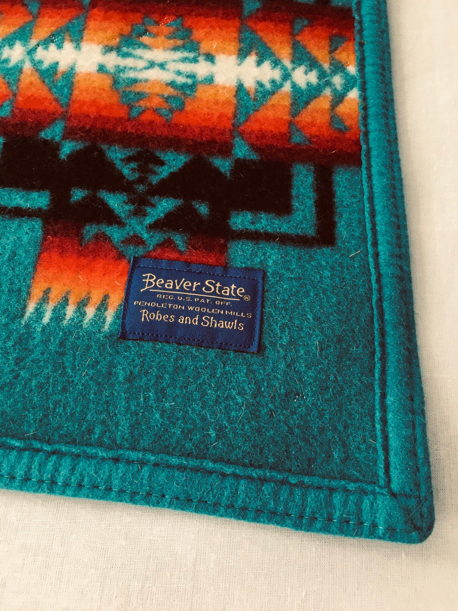 Pendleton Beaver State PENDLETON Wool Blanket 33”x43” Navajo Motif Size ONE SIZE - 2 Preview