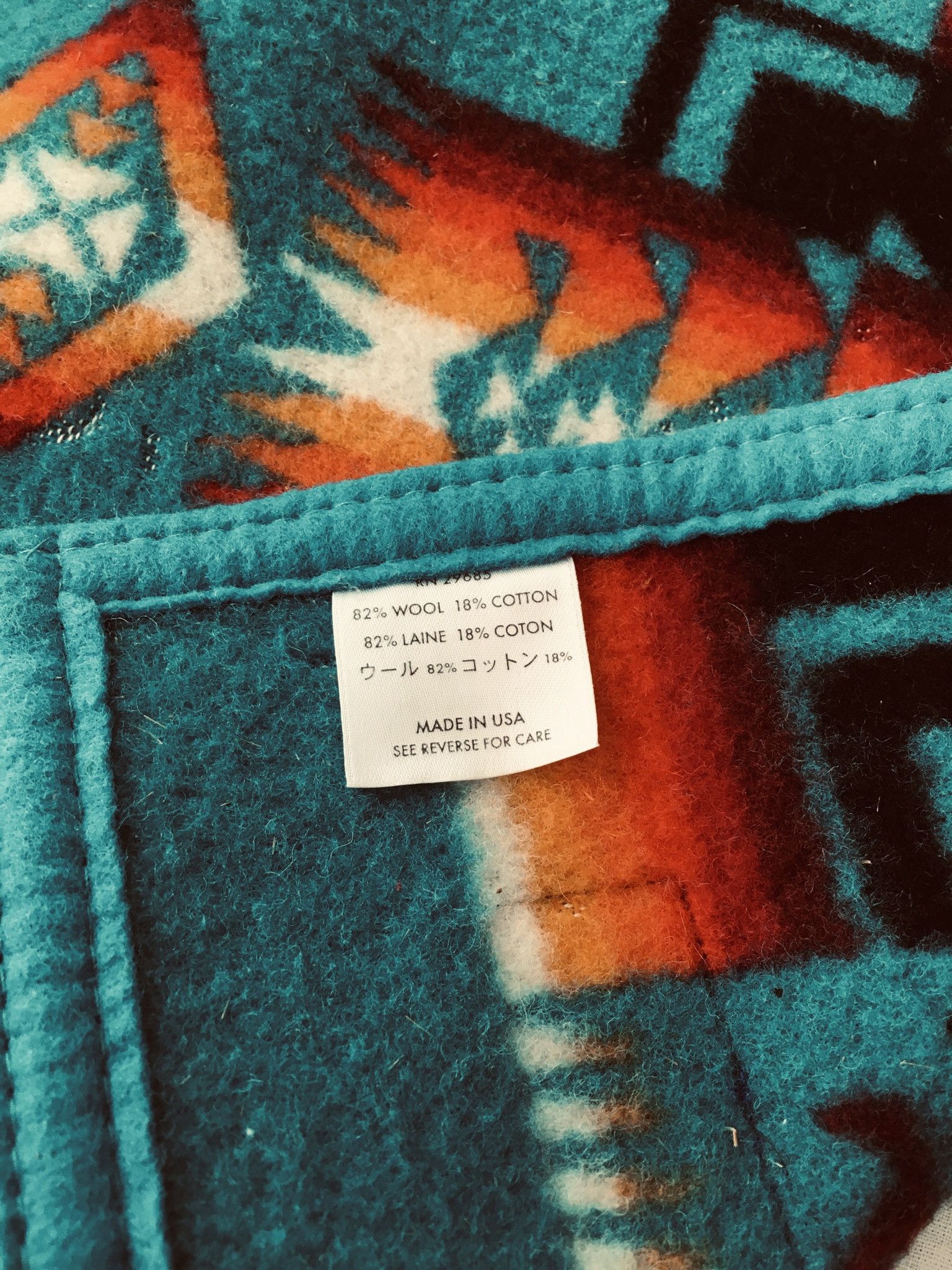 Pendleton Beaver State PENDLETON Wool Blanket 33”x43” Navajo Motif Size ONE SIZE - 10 Thumbnail