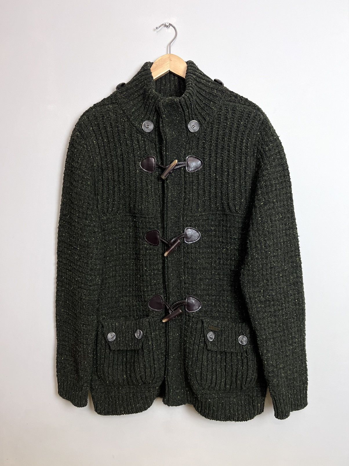 Bark Vintage Bark Italian Designer Duffle Knit Wool Jacket Large Size US S / EU 44-46 / 1 - 1 Thumbnail
