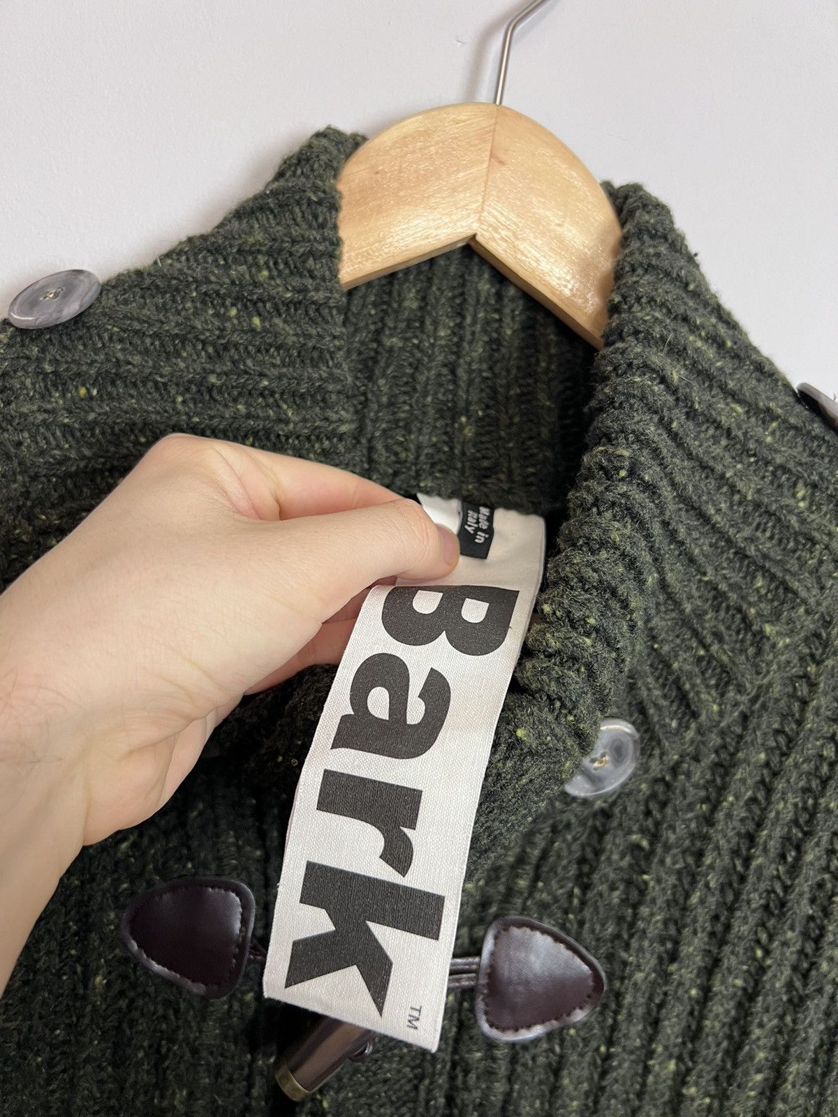 Bark Vintage Bark Italian Designer Duffle Knit Wool Jacket Large Size US S / EU 44-46 / 1 - 5 Thumbnail