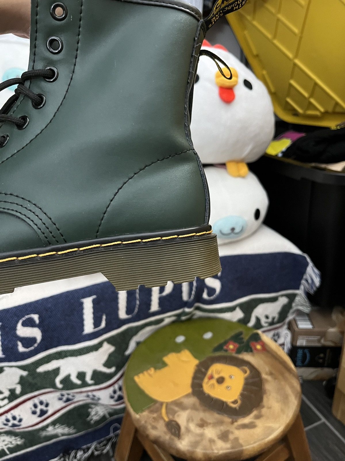 Dr. Martens Doc Marten 1460 Leather lace up boot forest green Size US 9 / IT 39 - 9 Thumbnail