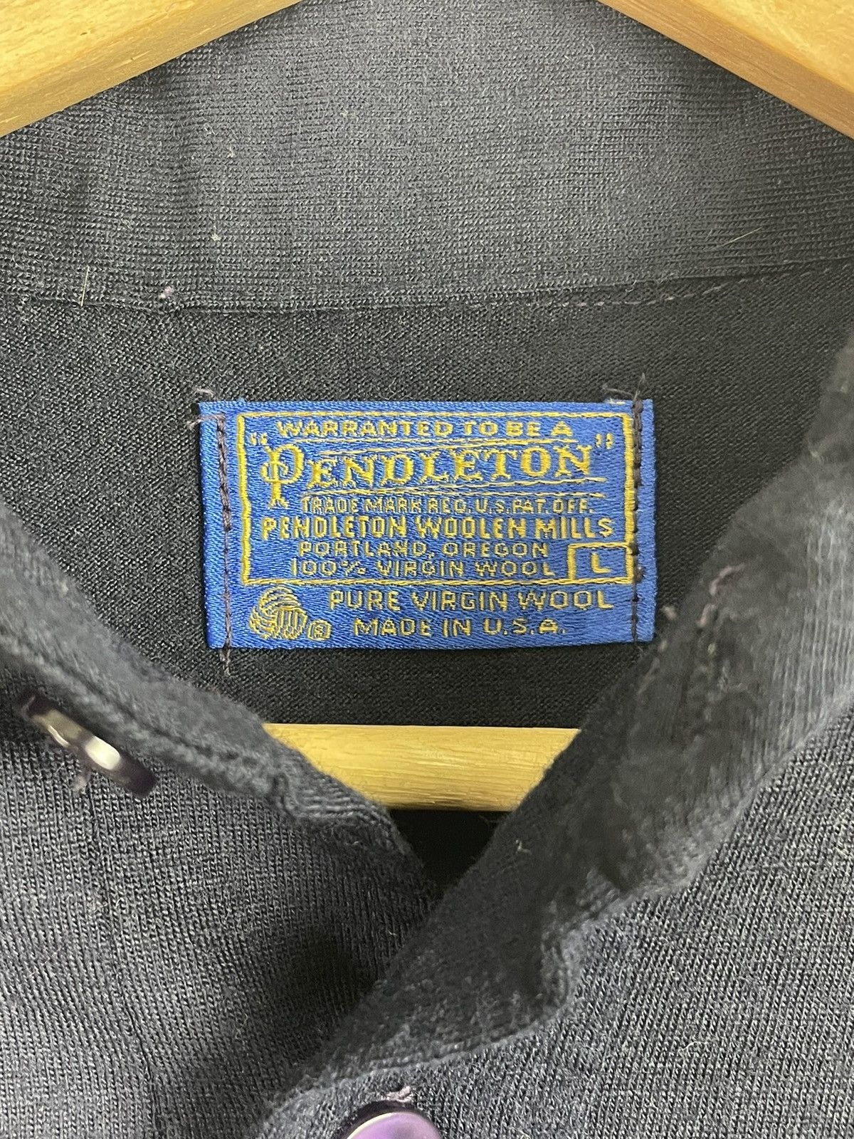 Pendleton × Vintage Pendleton Wool Polo USA Made | Vintage 80s Heritage Grail Size US L / EU 52-54 / 3 - 5 Thumbnail