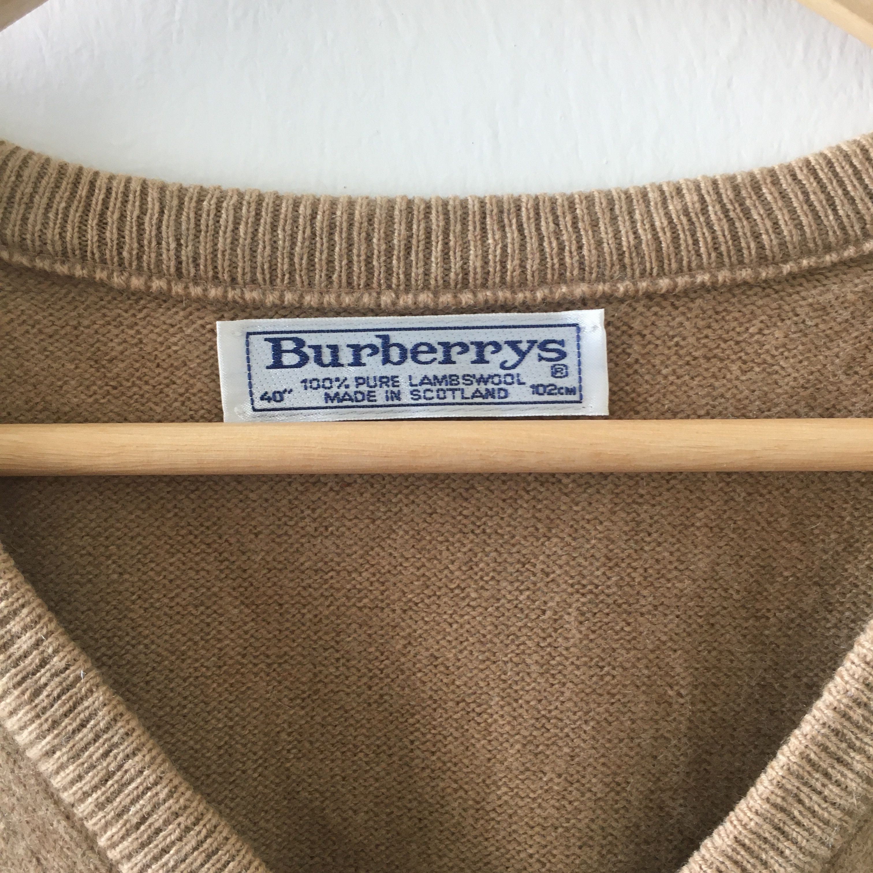 Burberry × Burberry Prorsum × Vintage Vintage authentic 90s LambsWool Cardigan/ Knit Size US M / EU 48-50 / 2 - 4 Thumbnail