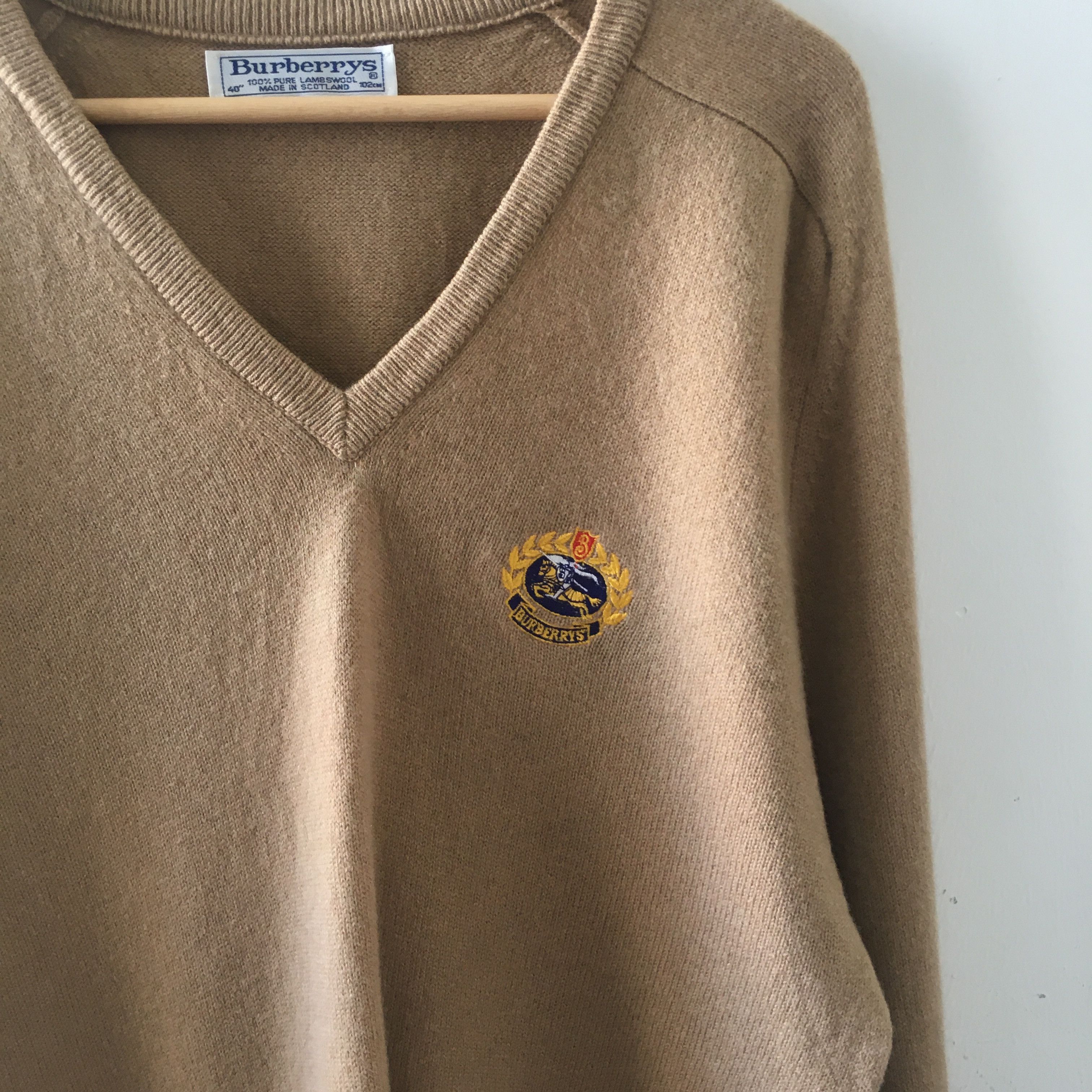 Burberry × Burberry Prorsum × Vintage Vintage authentic 90s LambsWool Cardigan/ Knit Size US M / EU 48-50 / 2 - 3 Thumbnail