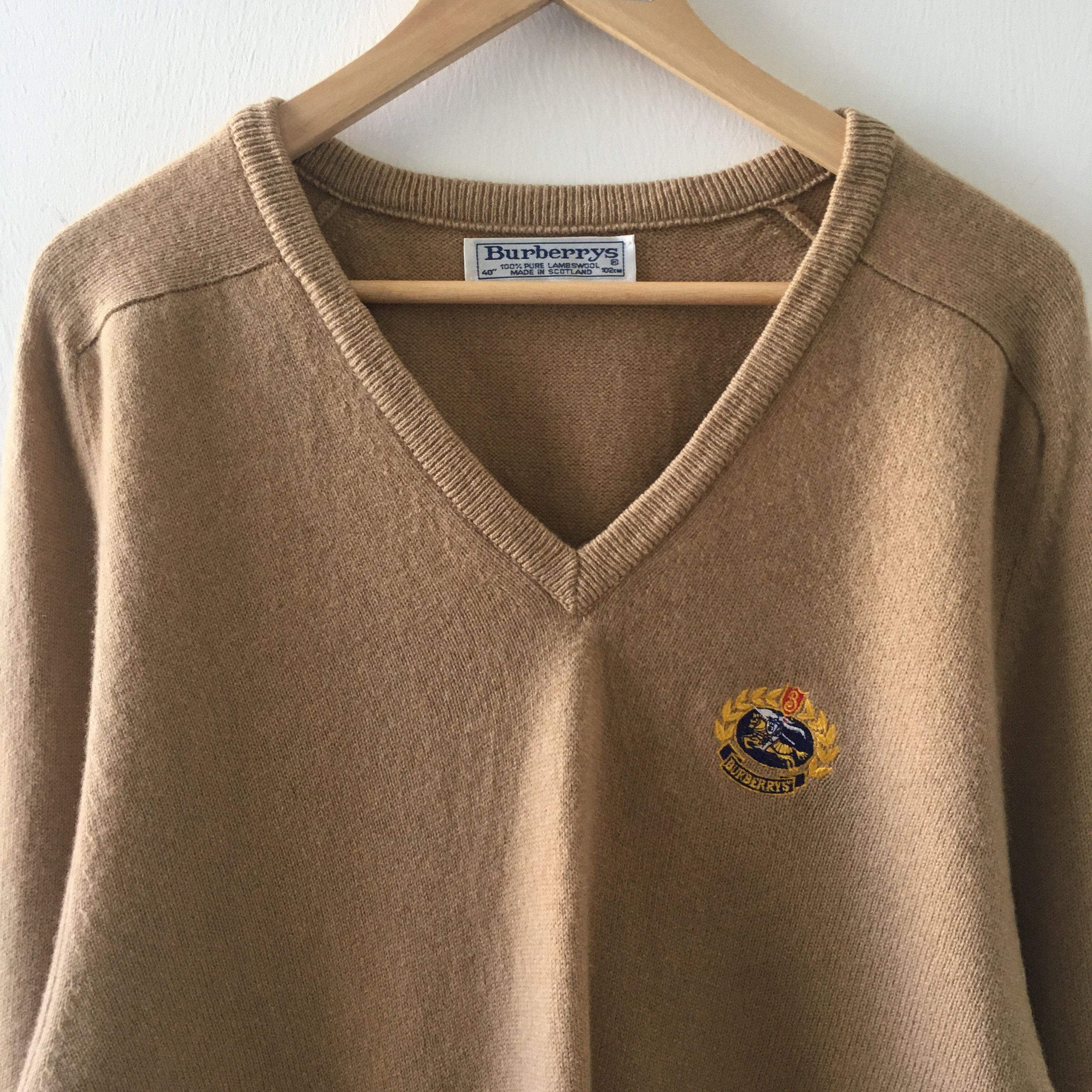 Burberry × Burberry Prorsum × Vintage Vintage authentic 90s LambsWool Cardigan/ Knit Size US M / EU 48-50 / 2 - 2 Thumbnail