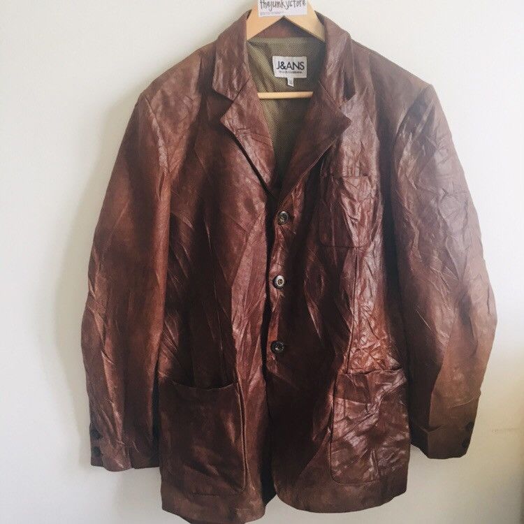 Dolce & Gabbana × Vintage Vintage Dolce & Gabbana Leather Blazer Menswear very rare Size 34R - 1 Thumbnail