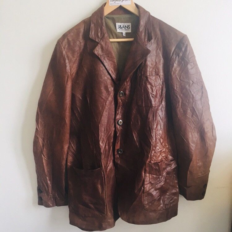 Dolce & Gabbana × Vintage Vintage Dolce & Gabbana Leather Blazer Menswear very rare Size 34R - 2 Thumbnail