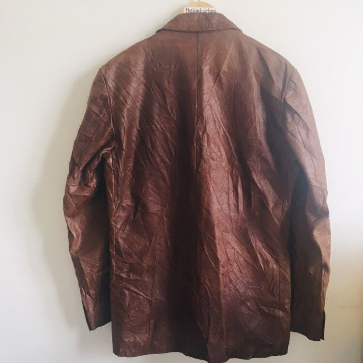 Dolce & Gabbana × Vintage Vintage Dolce & Gabbana Leather Blazer Menswear very rare Size 34R - 4 Thumbnail
