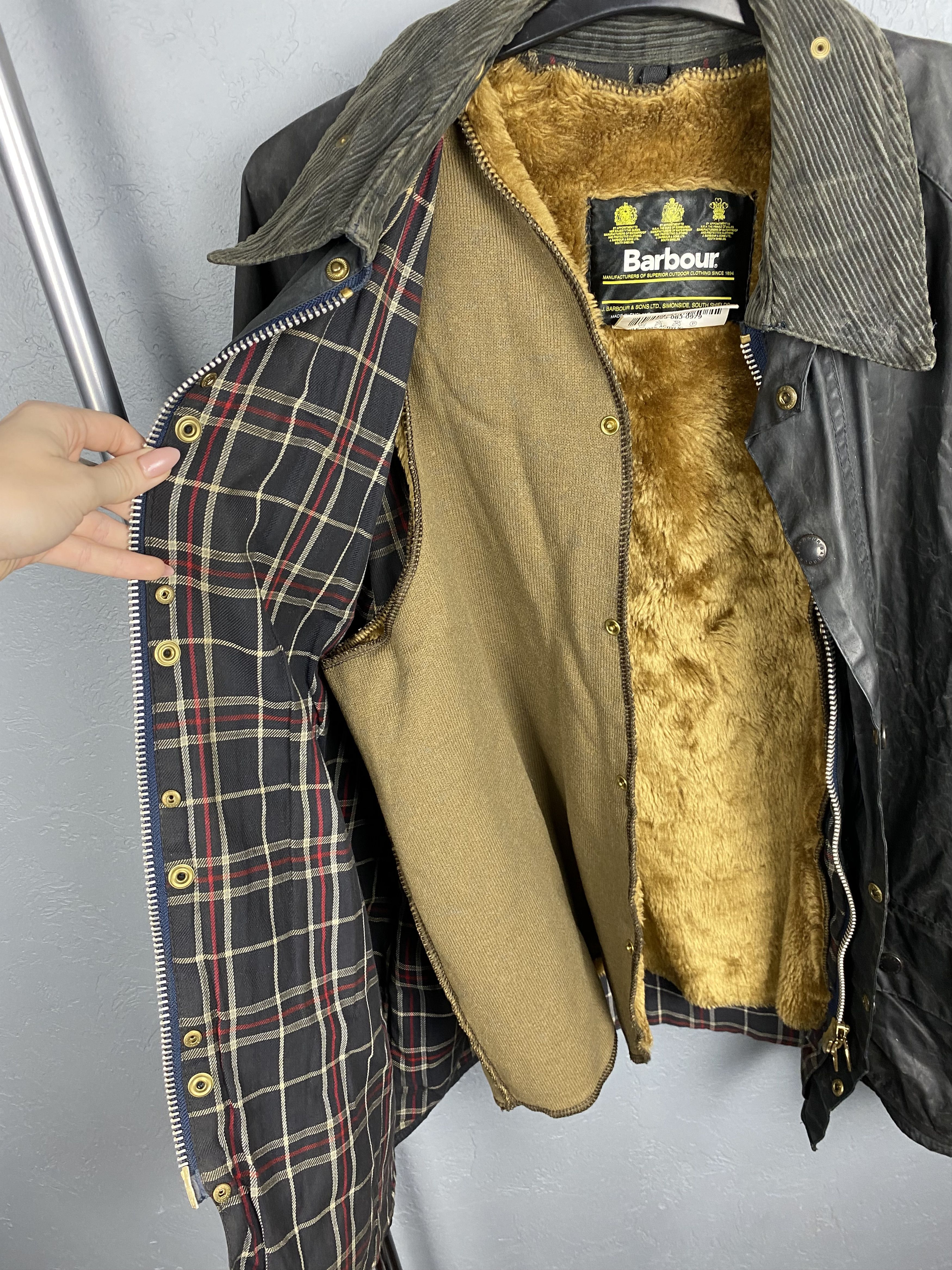Barbour Vintage Barbour Mens Beaufort Waxed Jacket with Lining Vest Size US XL / EU 56 / 4 - 8 Thumbnail