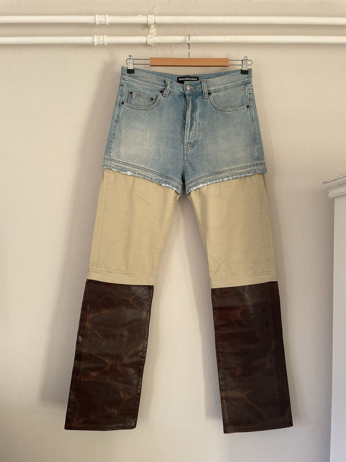 Balenciaga SS18 Convertible Zipper Leather Jeans | Grailed