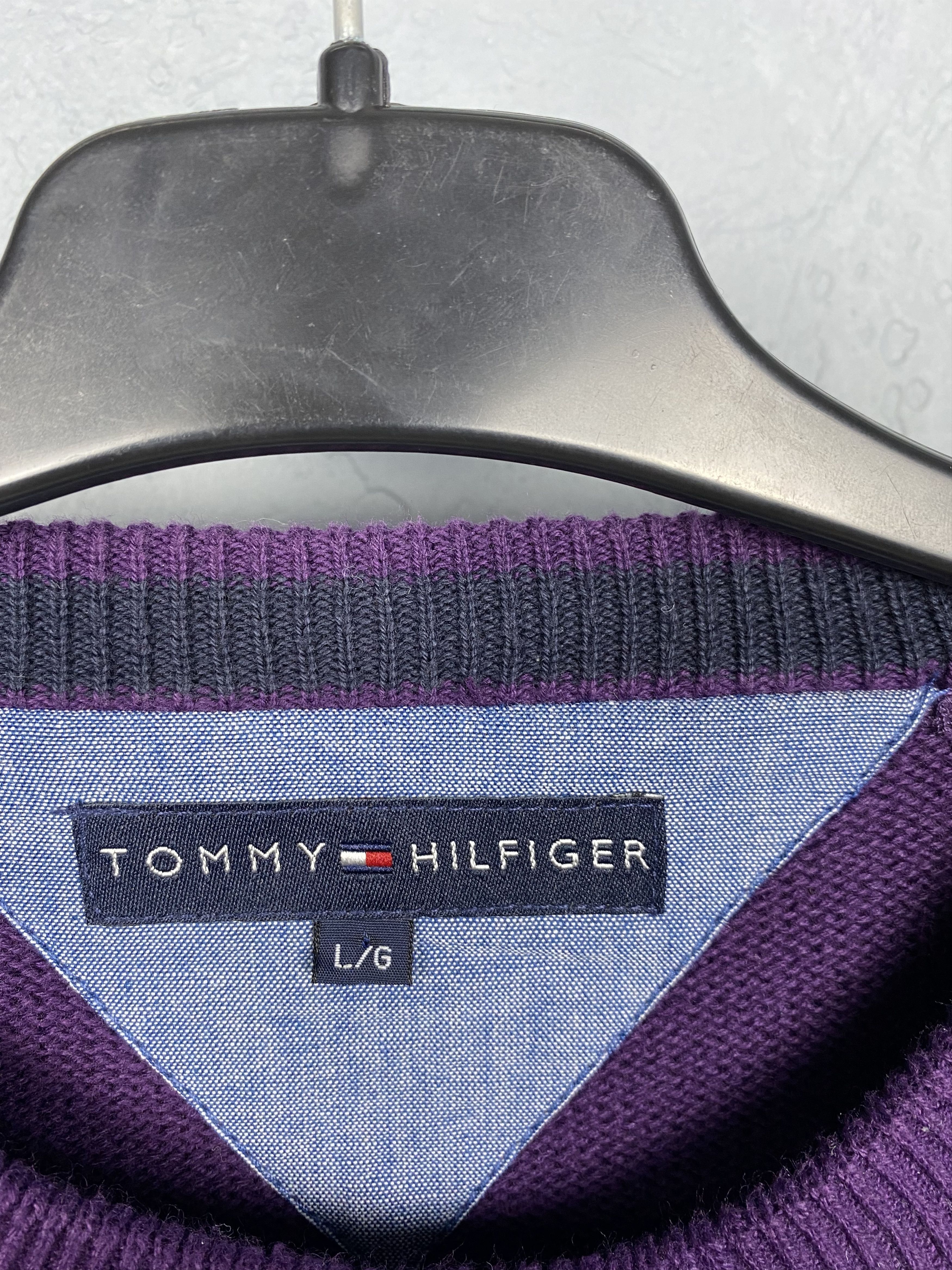 Tommy Hilfiger × Vintage Tommy Hilfiger Vintage Mens Knit Sweater Knitwear Size US L / EU 52-54 / 3 - 4 Thumbnail