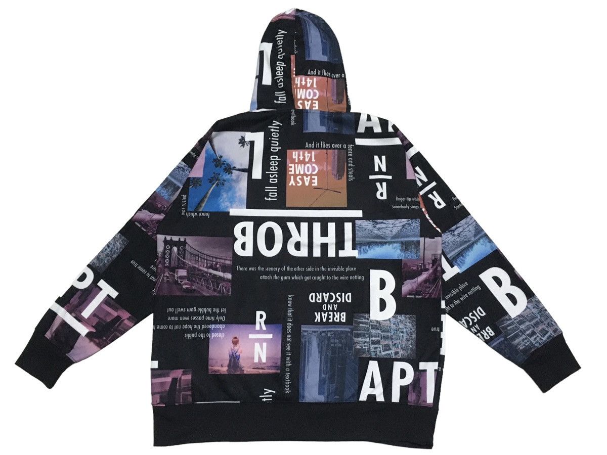 Rare Design Japanese Brand Beaumere Full Print Hoodie 2000s