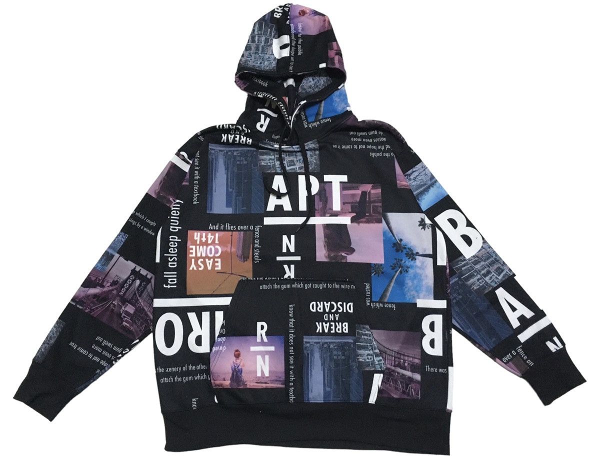 Rare Design Japanese Brand Beaumere Full Print Hoodie 2000s