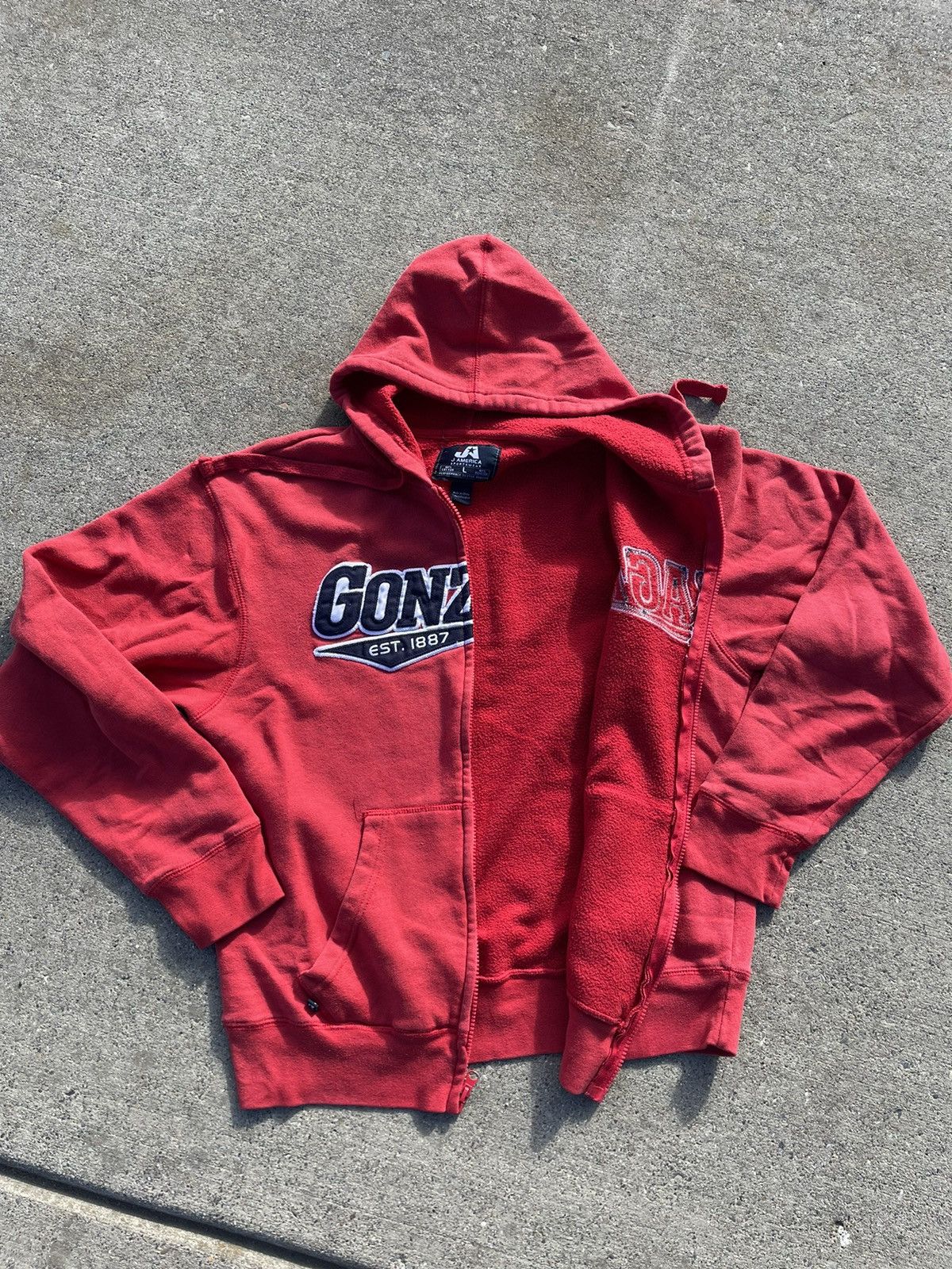 J. America 90’s Gonzaga spellout zip up Size US L / EU 52-54 / 3 - 5 Thumbnail