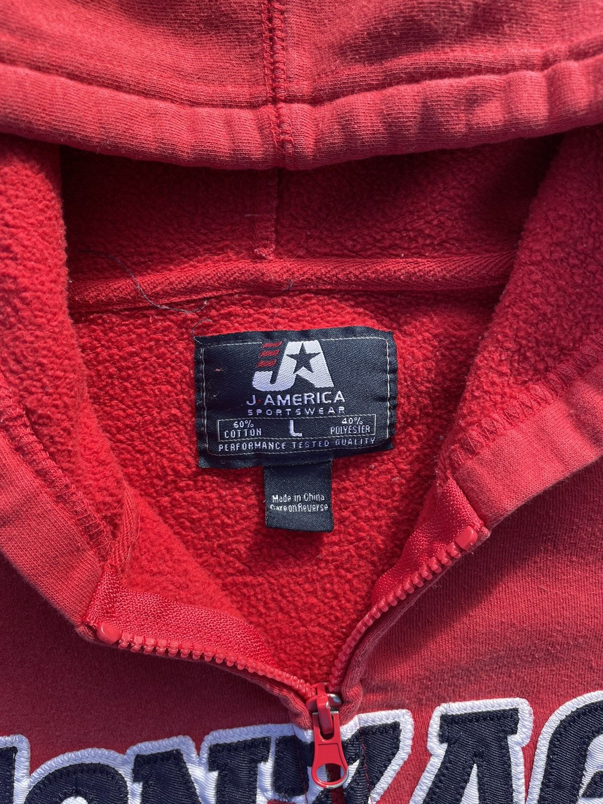J. America 90’s Gonzaga spellout zip up Size US L / EU 52-54 / 3 - 7 Thumbnail