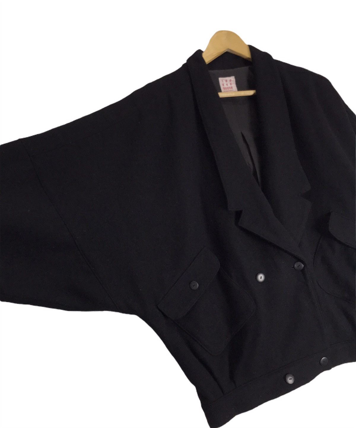 Japanese Brand 🔥Issey Miyake Inspired Oversized Bat Wing Wool Jacket Size US L / EU 52-54 / 3 - 4 Thumbnail