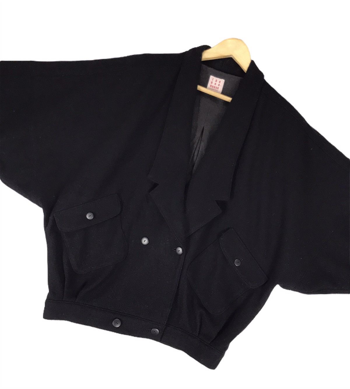 Japanese Brand 🔥Issey Miyake Inspired Oversized Bat Wing Wool Jacket Size US L / EU 52-54 / 3 - 2 Thumbnail