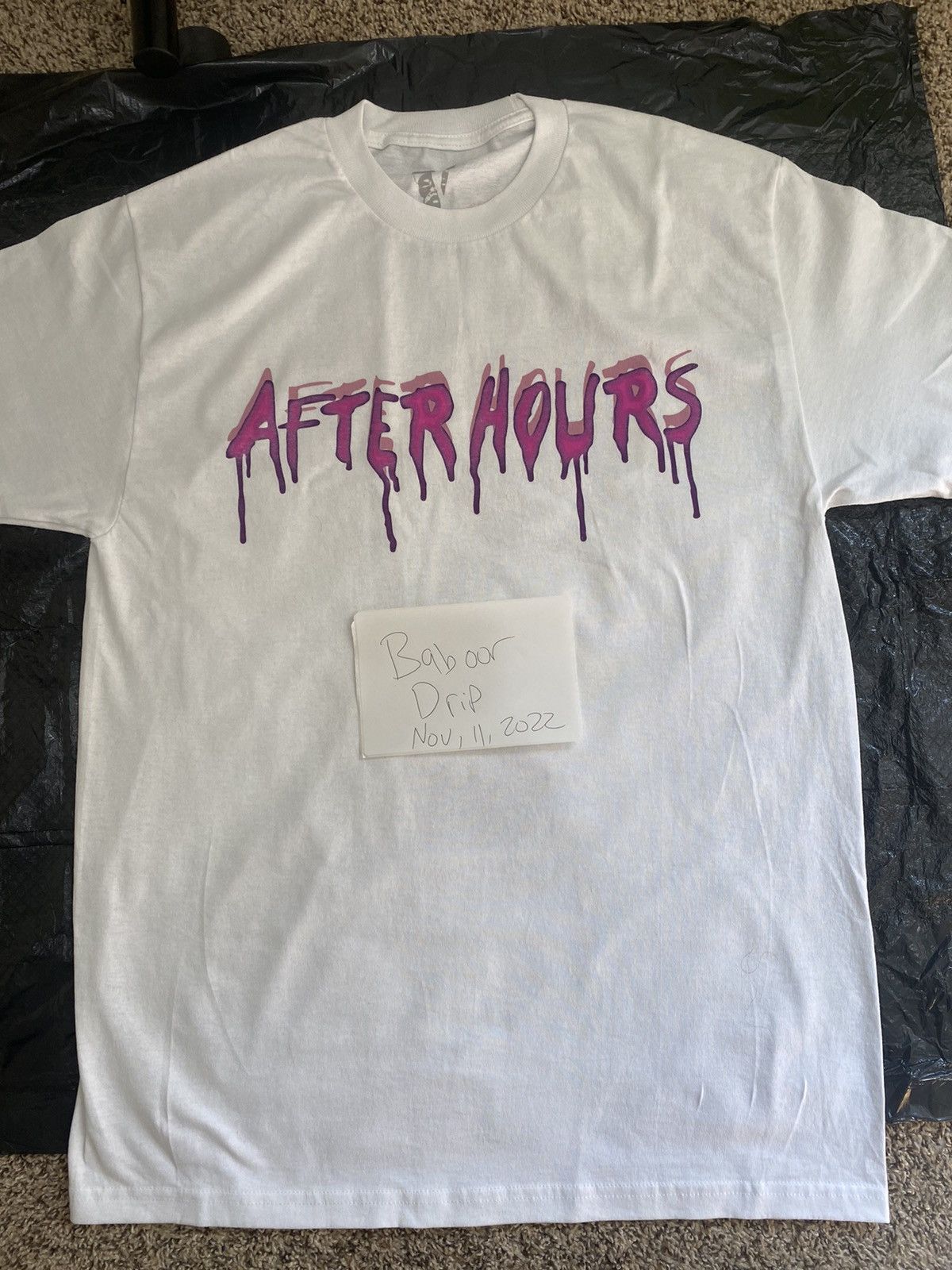 The Weeknd × Vlone × XO Vlone The Weeknd acid drip t shirt