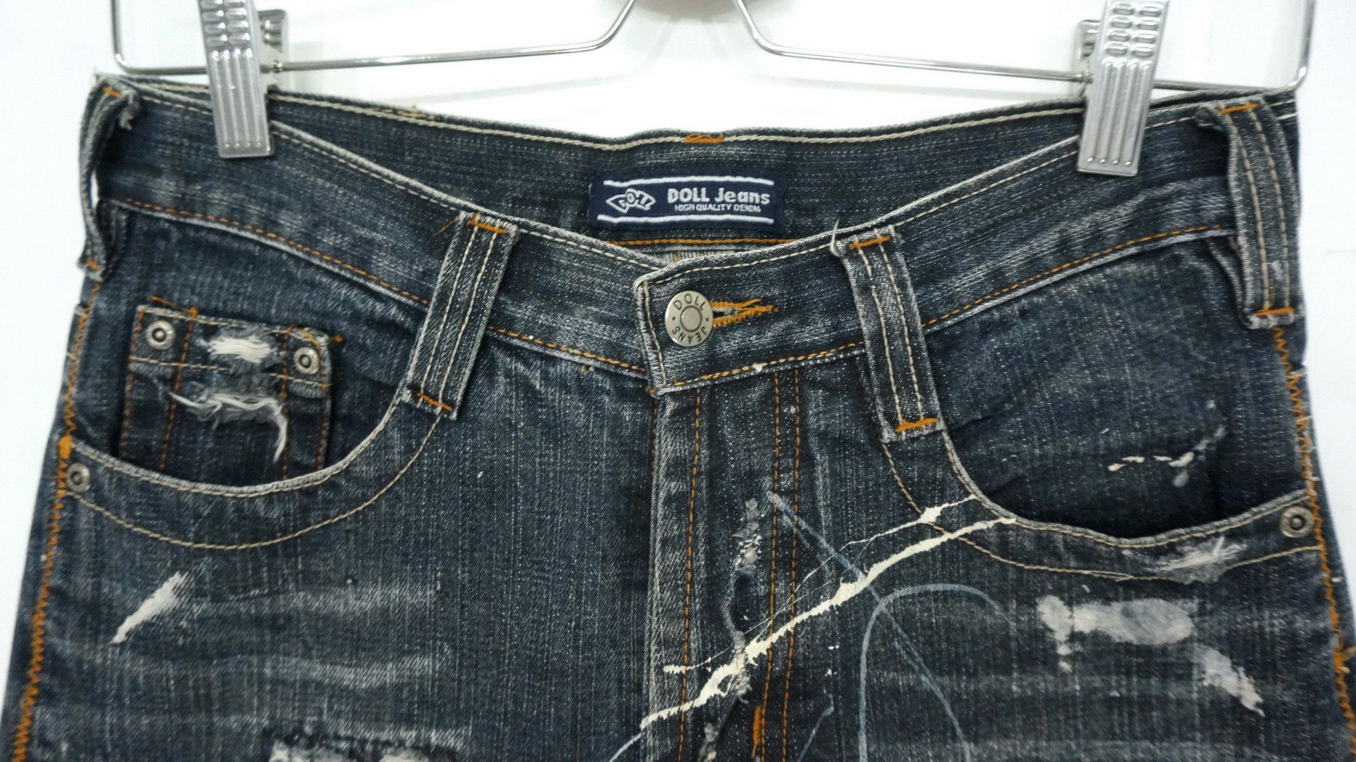 Japanese Brand SickVtg! DOLL Jeans Japan Distressed Fake Mud Worn Out Size US 28 / EU 44 - 6 Thumbnail