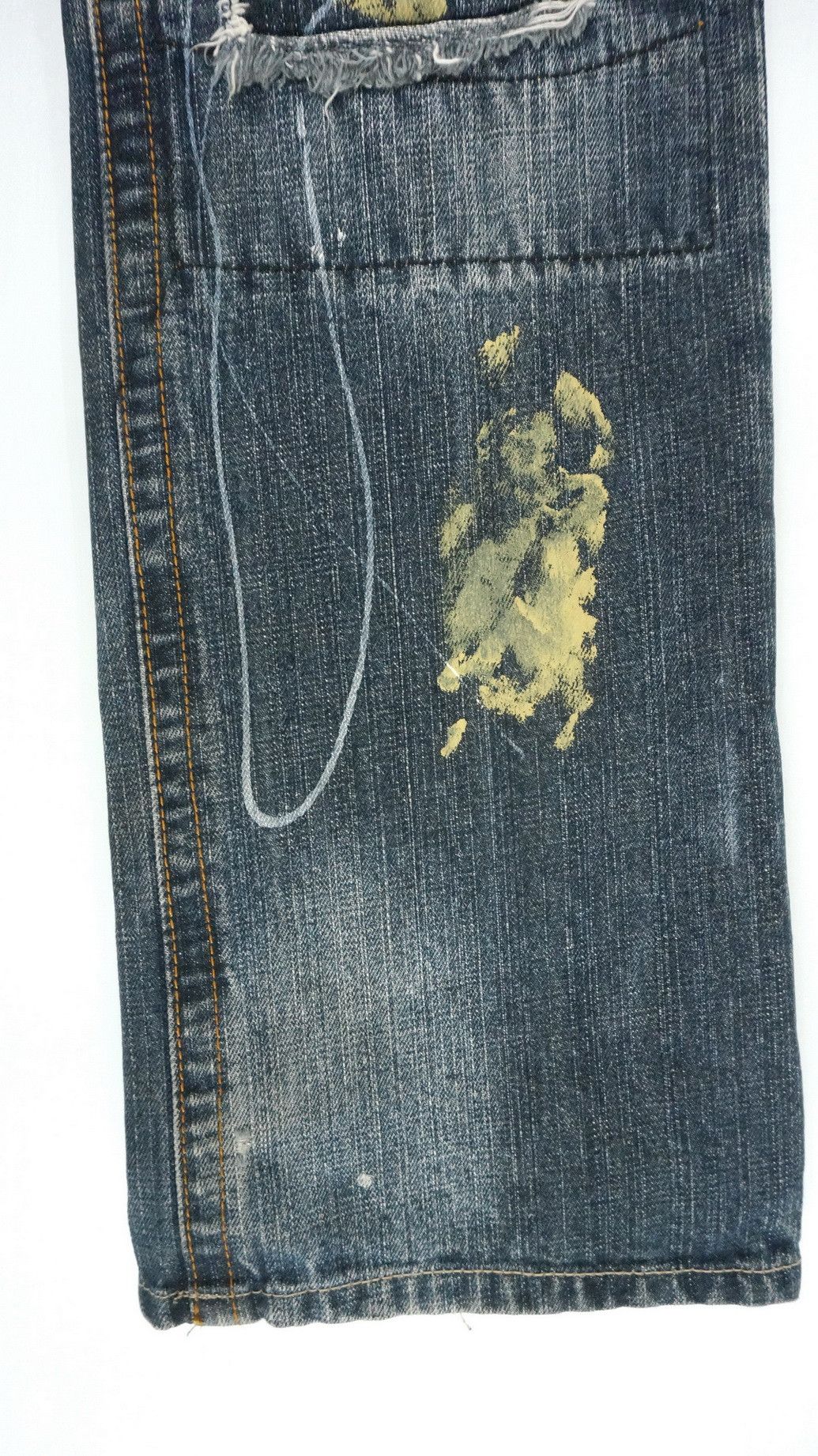 Japanese Brand SickVtg! DOLL Jeans Japan Distressed Fake Mud Worn Out Size US 28 / EU 44 - 8 Thumbnail
