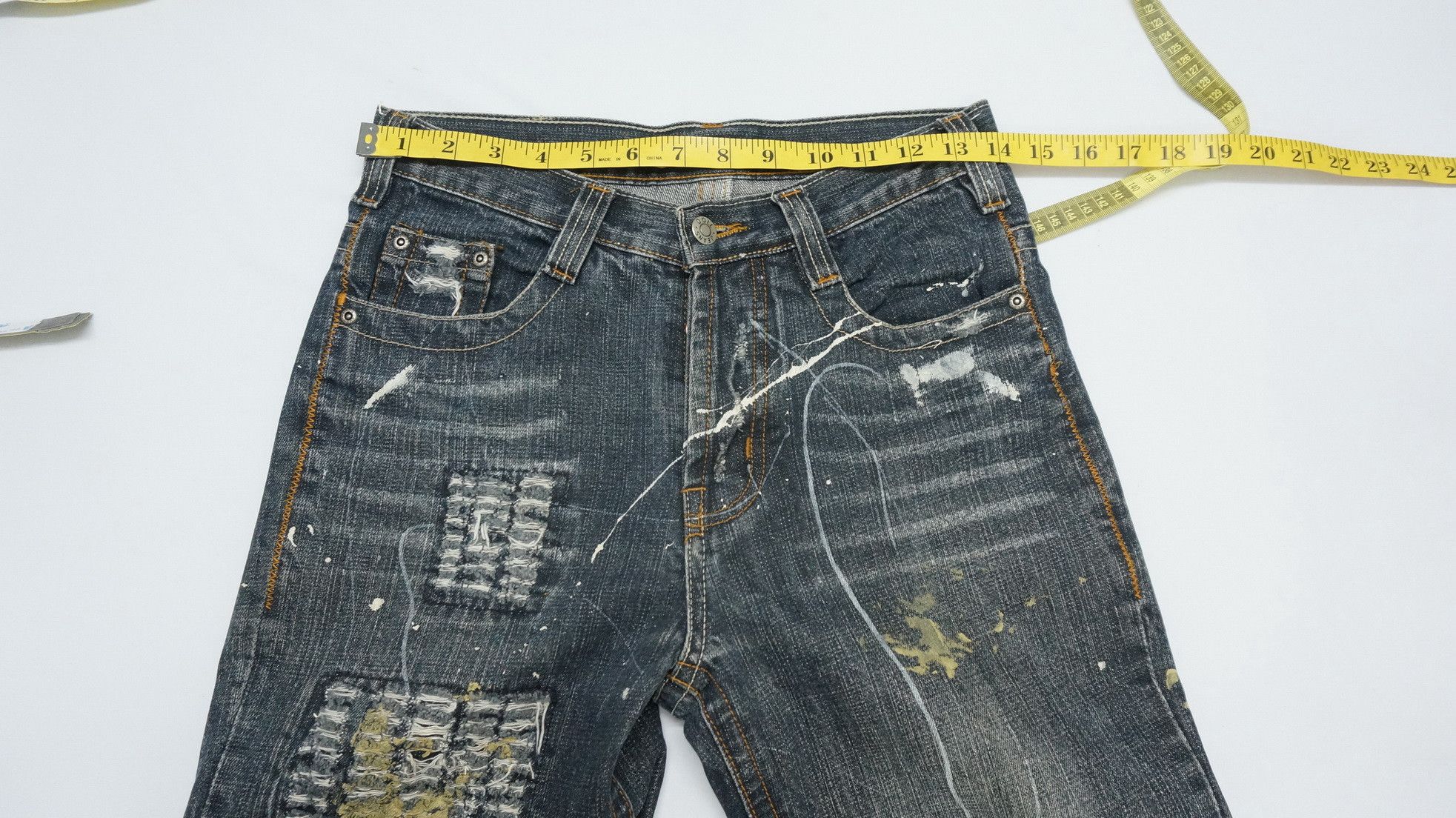 Japanese Brand SickVtg! DOLL Jeans Japan Distressed Fake Mud Worn Out Size US 28 / EU 44 - 14 Thumbnail