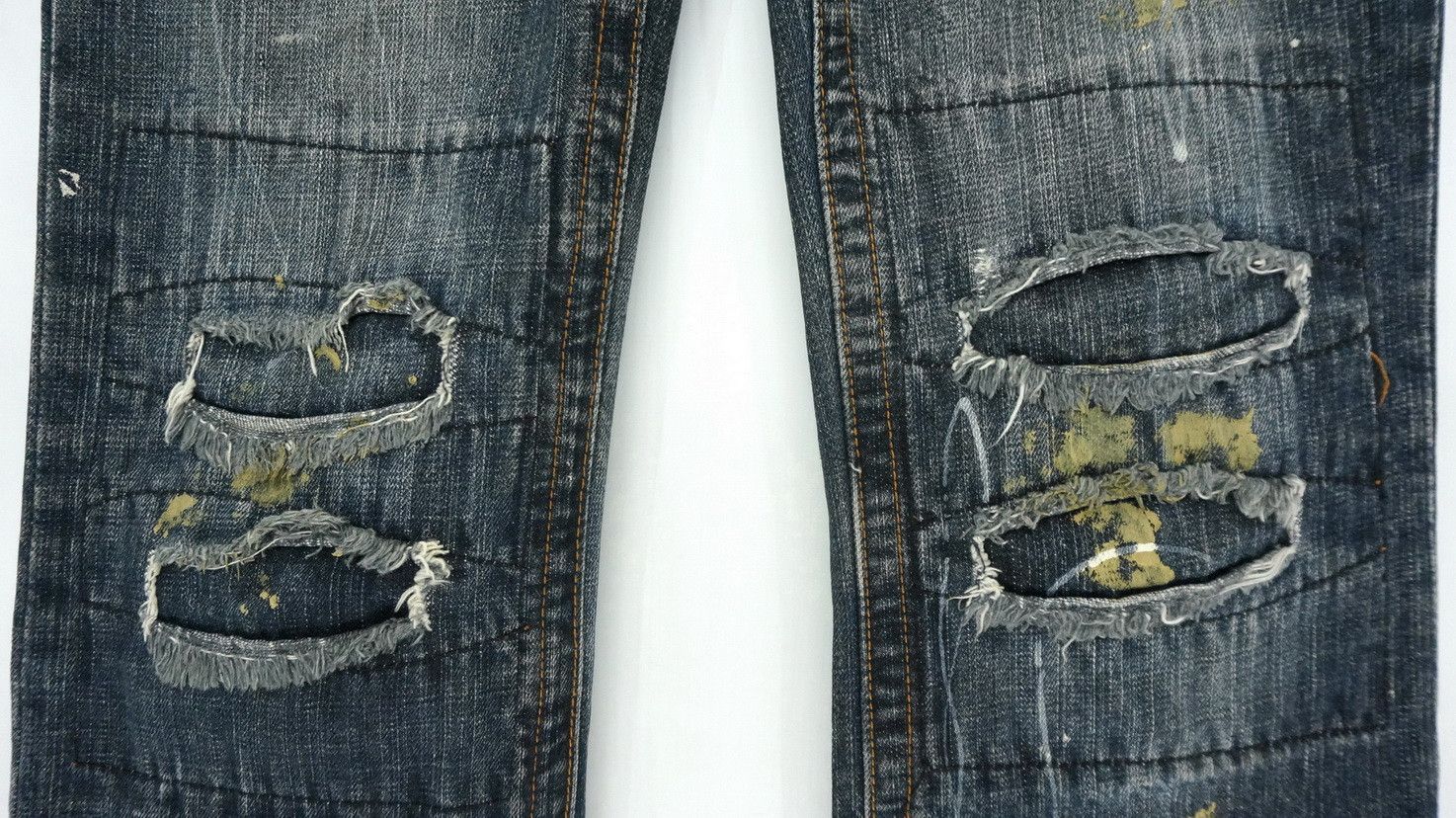 Japanese Brand SickVtg! DOLL Jeans Japan Distressed Fake Mud Worn Out Size US 28 / EU 44 - 7 Thumbnail