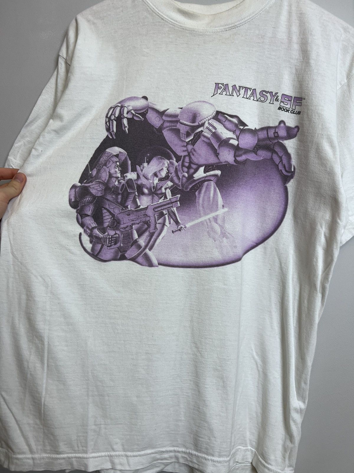 Fashion Victim Vintage 👽 90s Sci - Fi Fantasy Book Club Art Band T-shirt Size US L / EU 52-54 / 3 - 4 Thumbnail