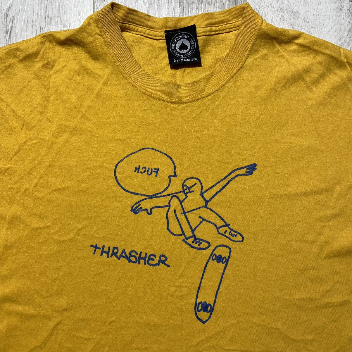 Thrasher × Vintage 90’s Vintage Trasher Skateboarding T-Shirt Size US XL / EU 56 / 4 - 2 Thumbnail