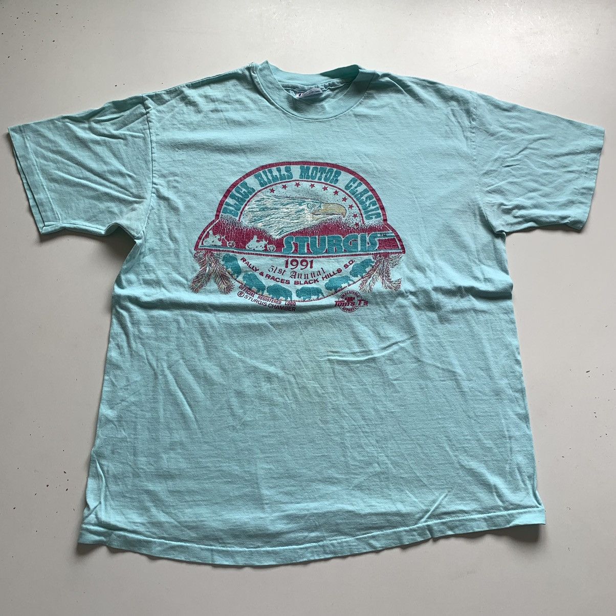 T-shirt Vintage Officiel Diamond Head 1991 - Logo Promotionnel - Taille M Homme Noir