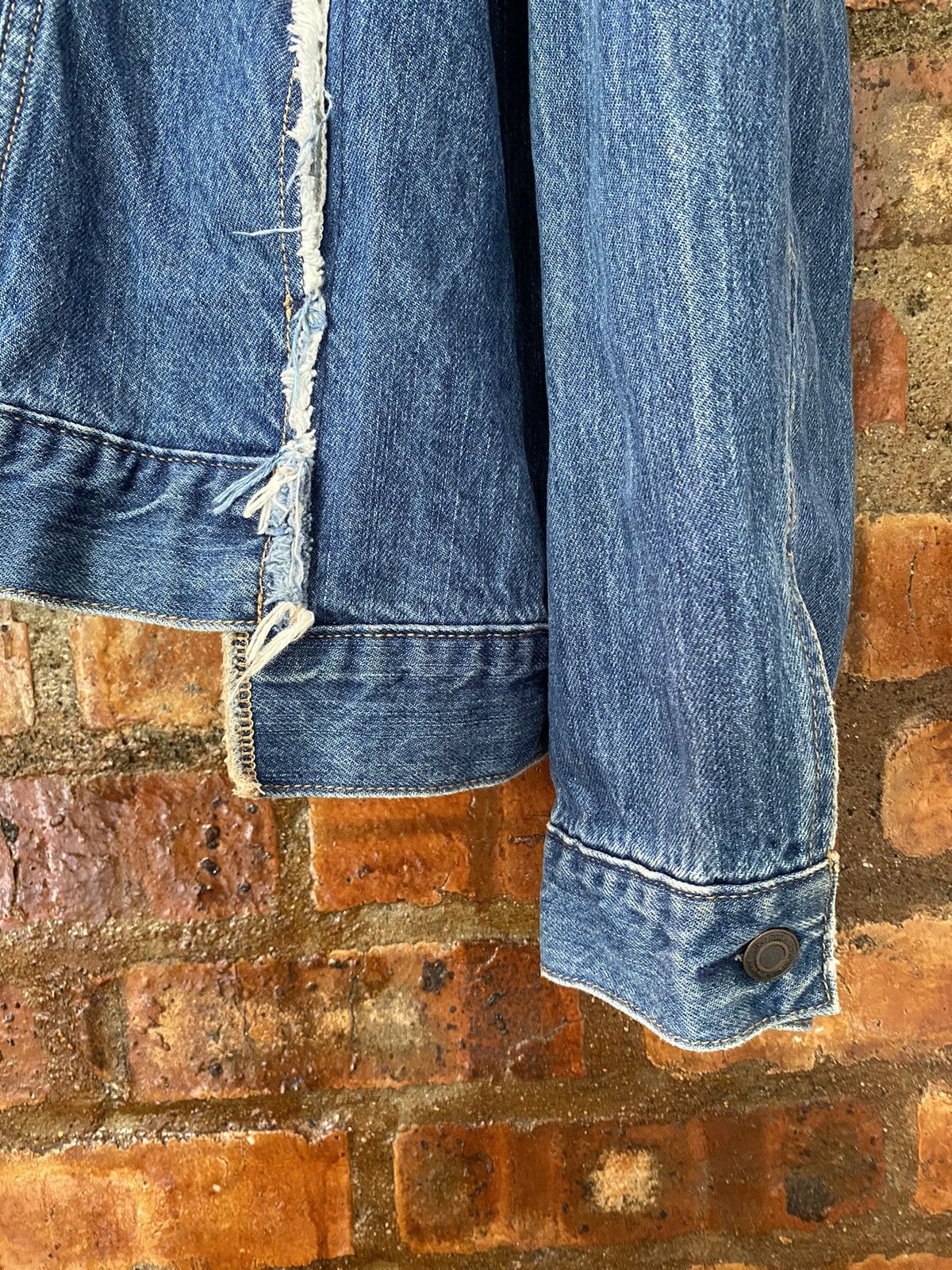 Japanese Brand Niko and..Japan Rebuild 5 cut oversize fringe denim jacket Size US M / EU 48-50 / 2 - 6 Thumbnail
