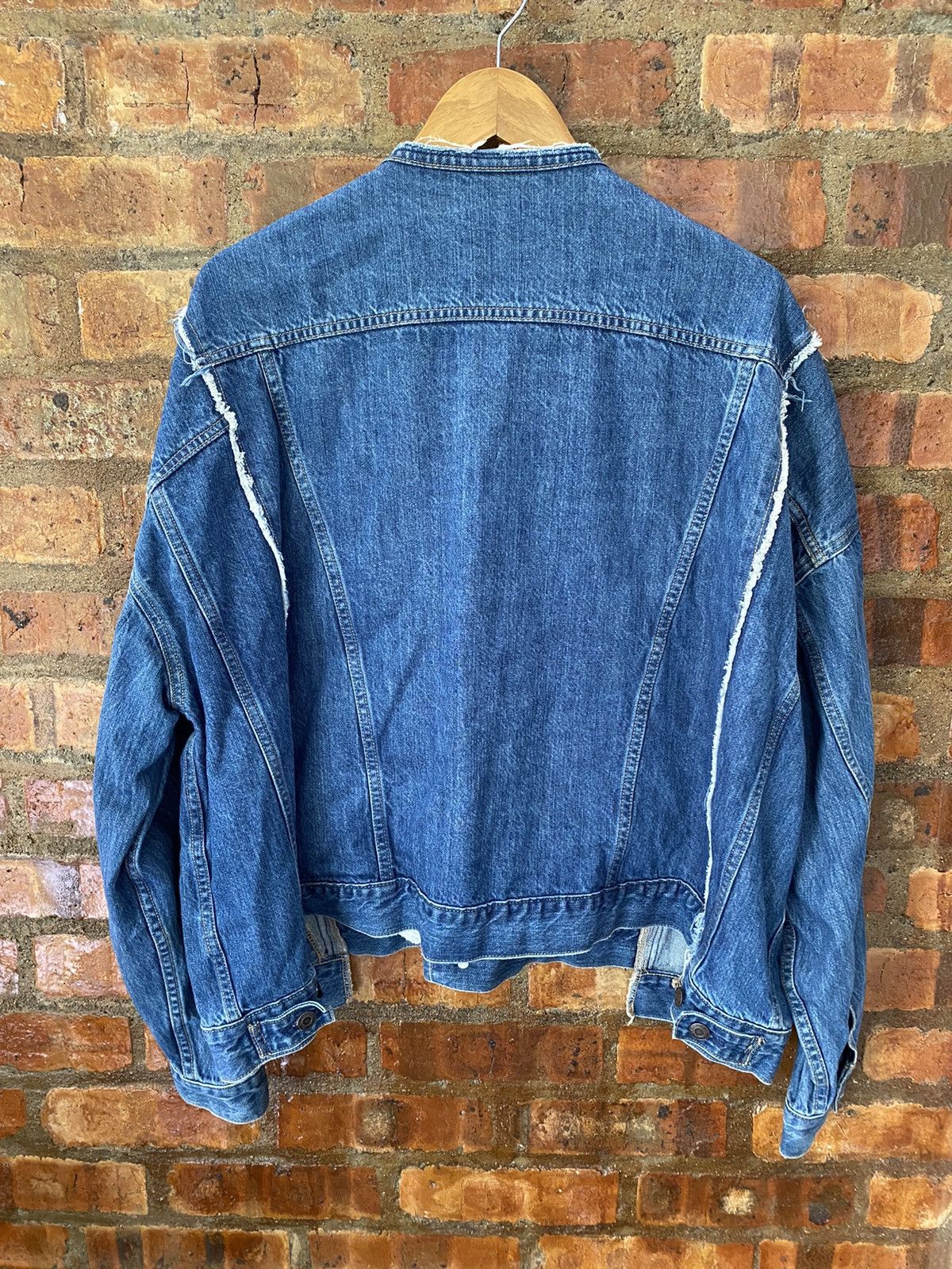 Japanese Brand Niko and..Japan Rebuild 5 cut oversize fringe denim jacket Size US M / EU 48-50 / 2 - 8 Thumbnail