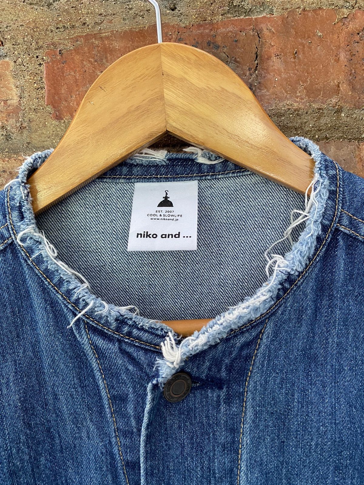Japanese Brand Niko and..Japan Rebuild 5 cut oversize fringe denim jacket Size US M / EU 48-50 / 2 - 10 Thumbnail