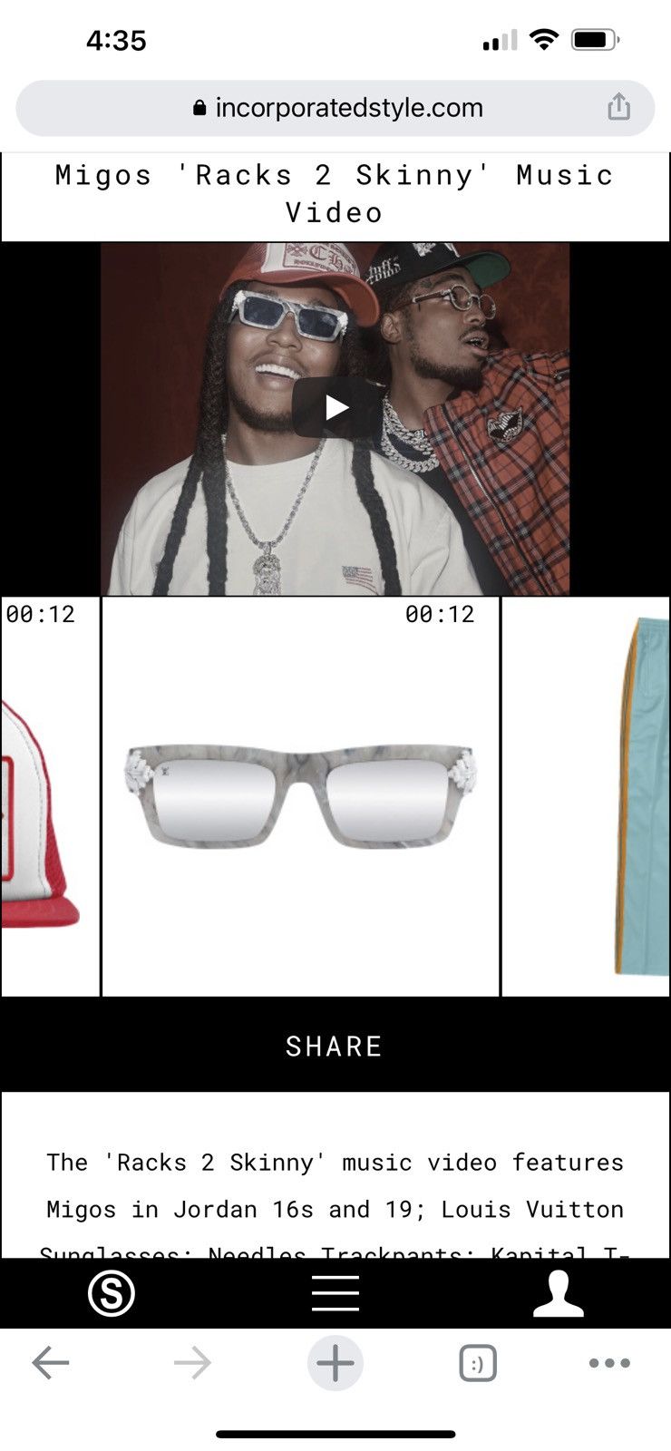 Louis Vuitton Louis Vuitton White Marble Montgomery Sunglasses Size ONE SIZE - 3 Thumbnail