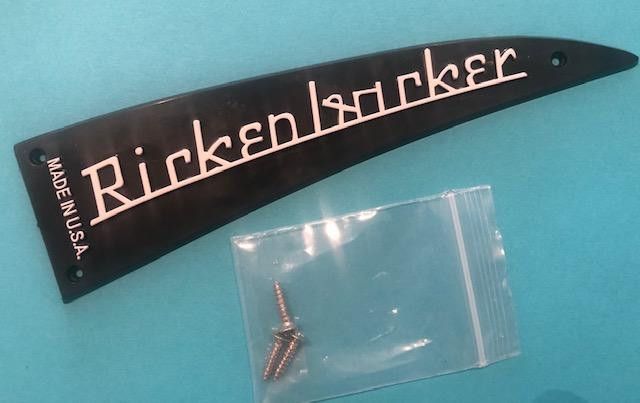 Rare BLACK RICKENBACKER TRUSS ROD COVER WITH RAISE WHITE LETTERS Grailed
