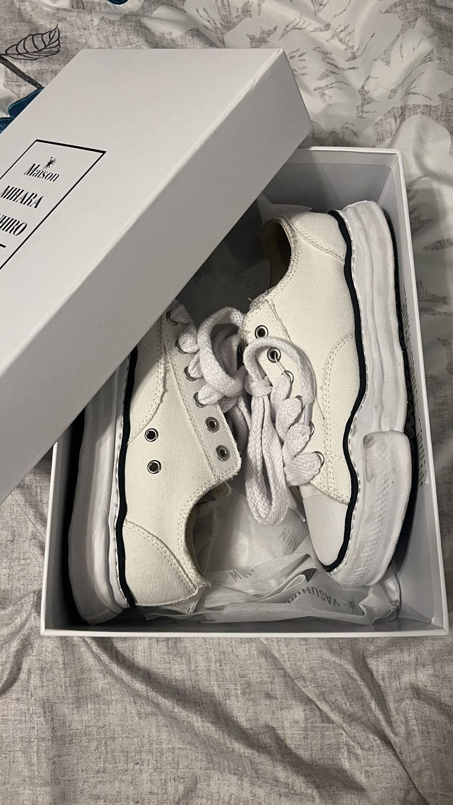 Maison Mihara Yasuhiro Original Sole Canvas Low Sneaker UK 8