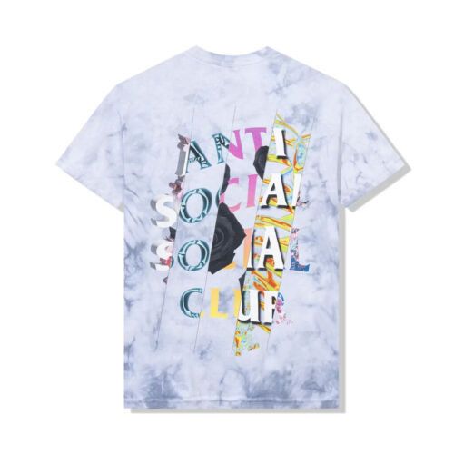Anti social social club Dissociative grey tie dye tee
